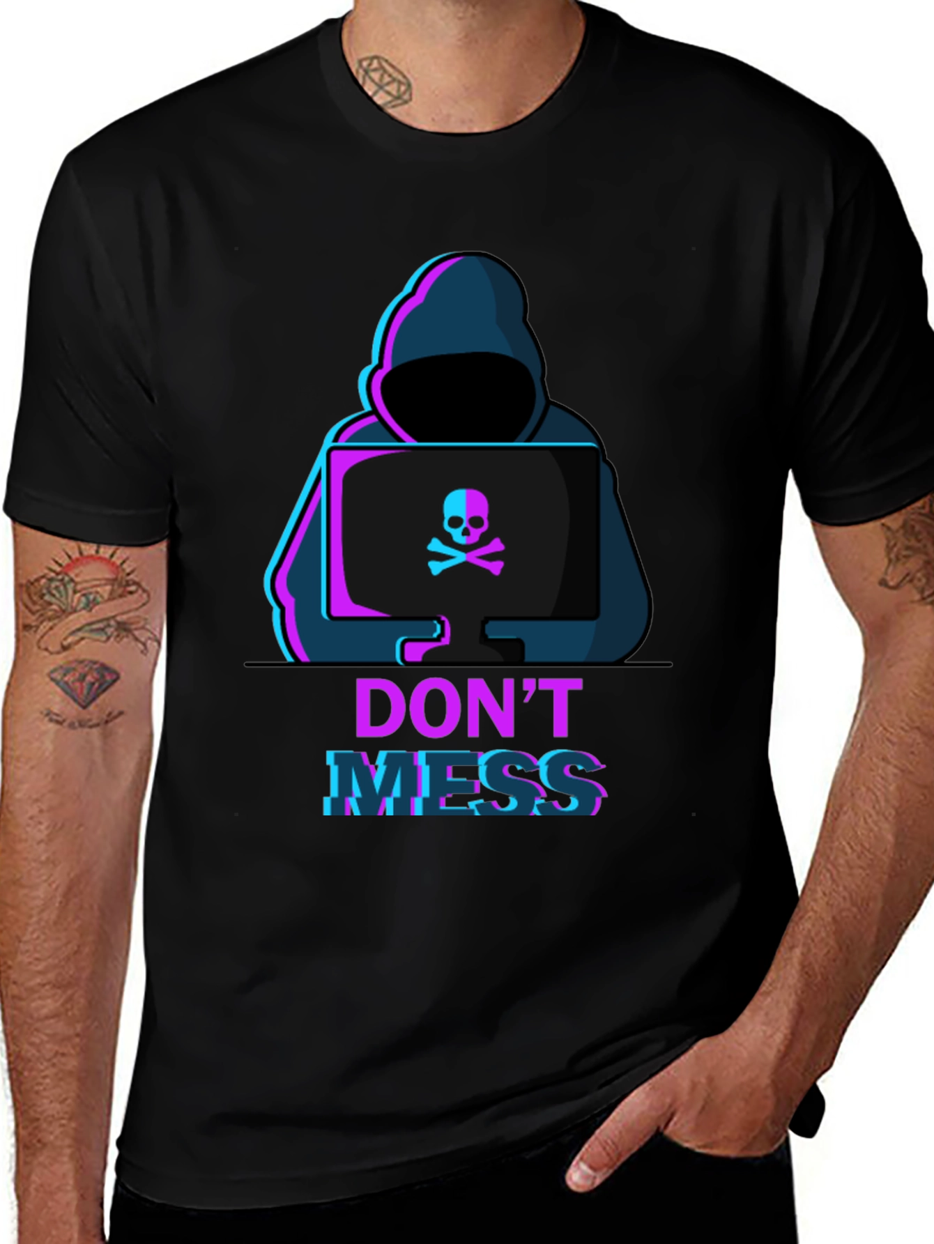 Variant 5 of Don't Mess T-Shirt - Hacker Design Tee