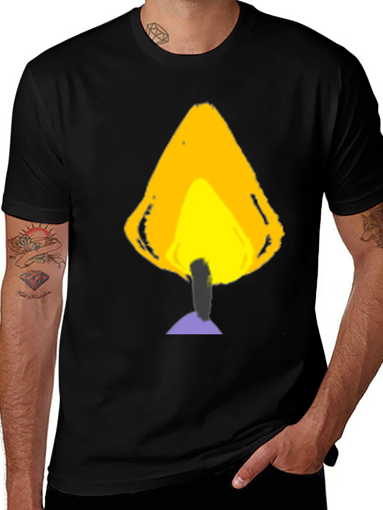 Variant 23 of Abstract Flame Graphic Tee - Black Casual Shirt