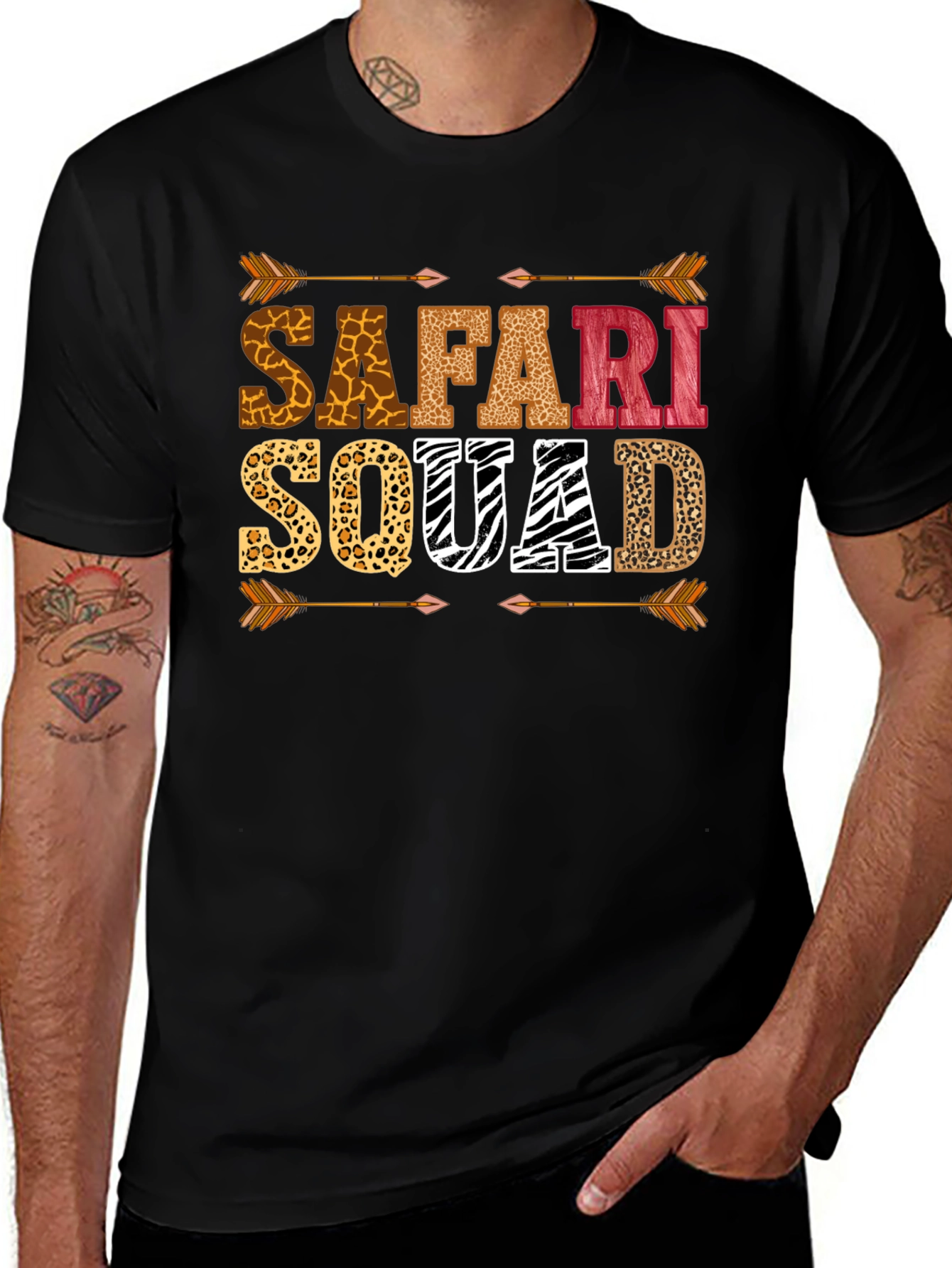 Safari Squad Animal Print Graphic T-Shirt