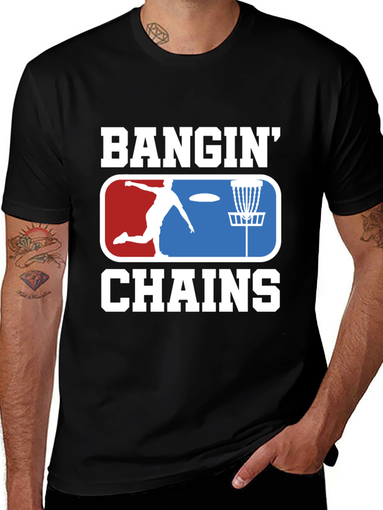 Variant 7 of Bangin' Chains Disc Golf T-Shirt