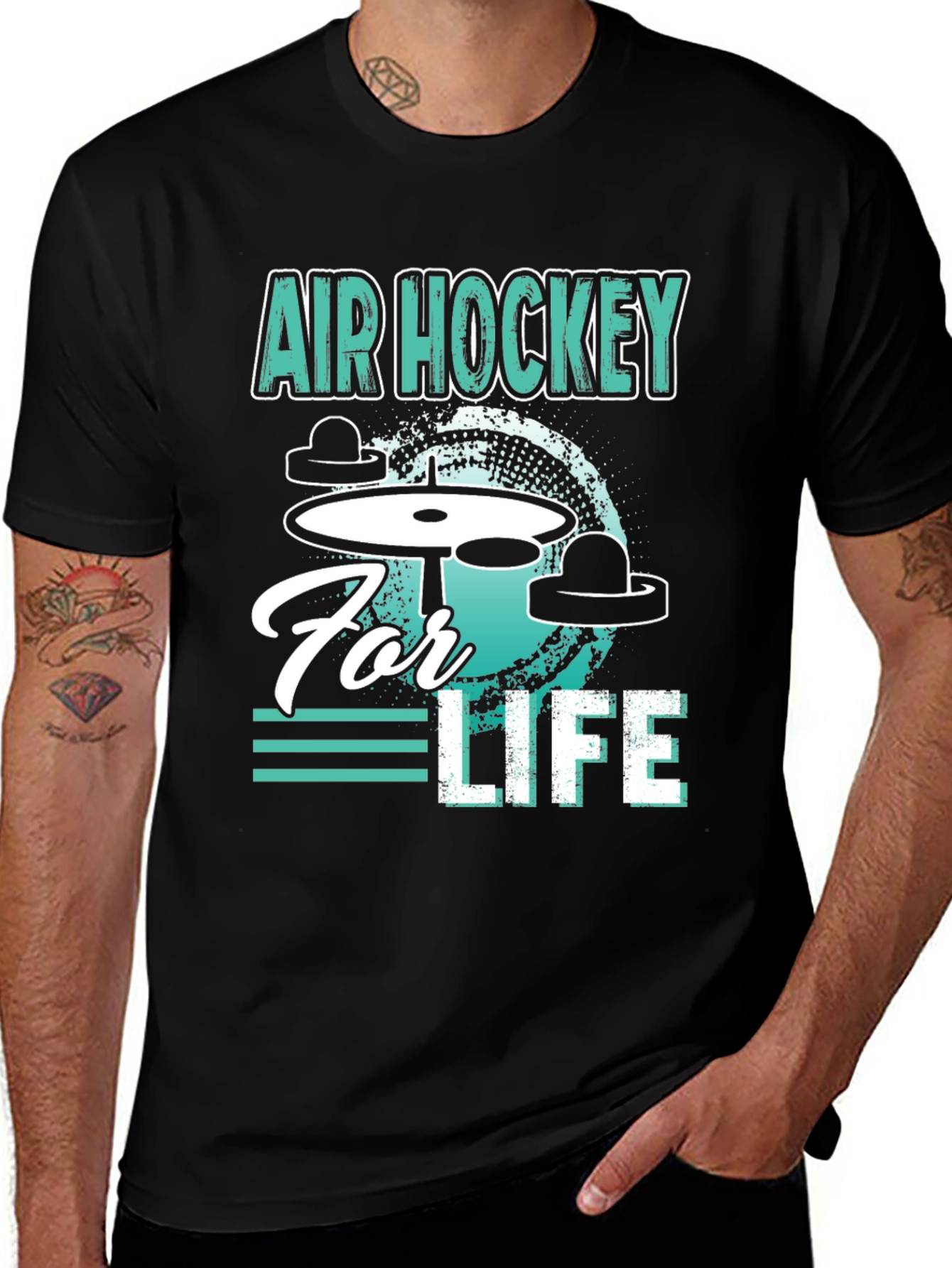 Variant 10 of Air Hockey for Life Graphic Tee