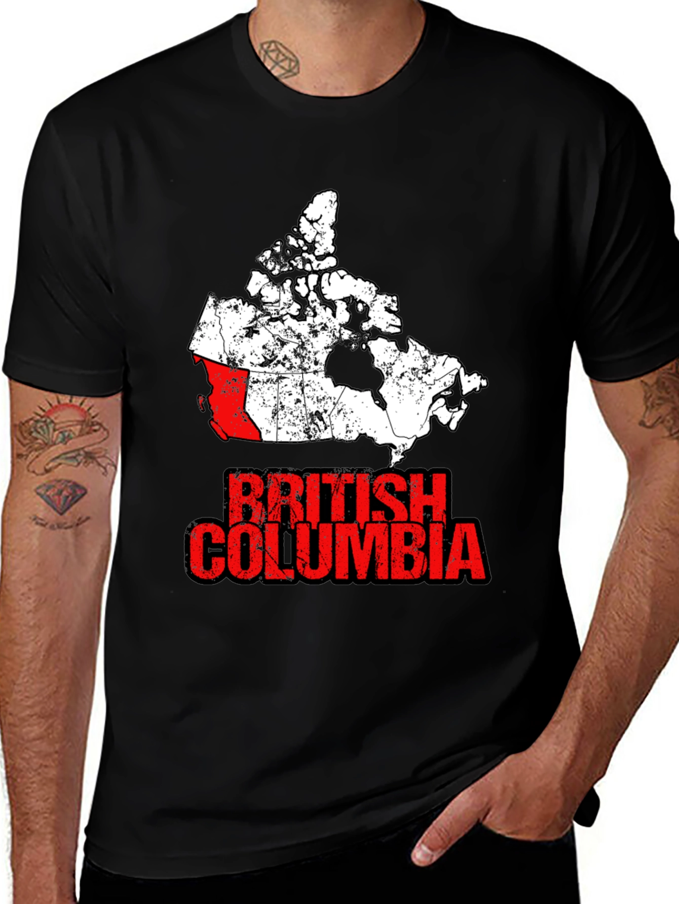 British Columbia Canada Map T-Shirt