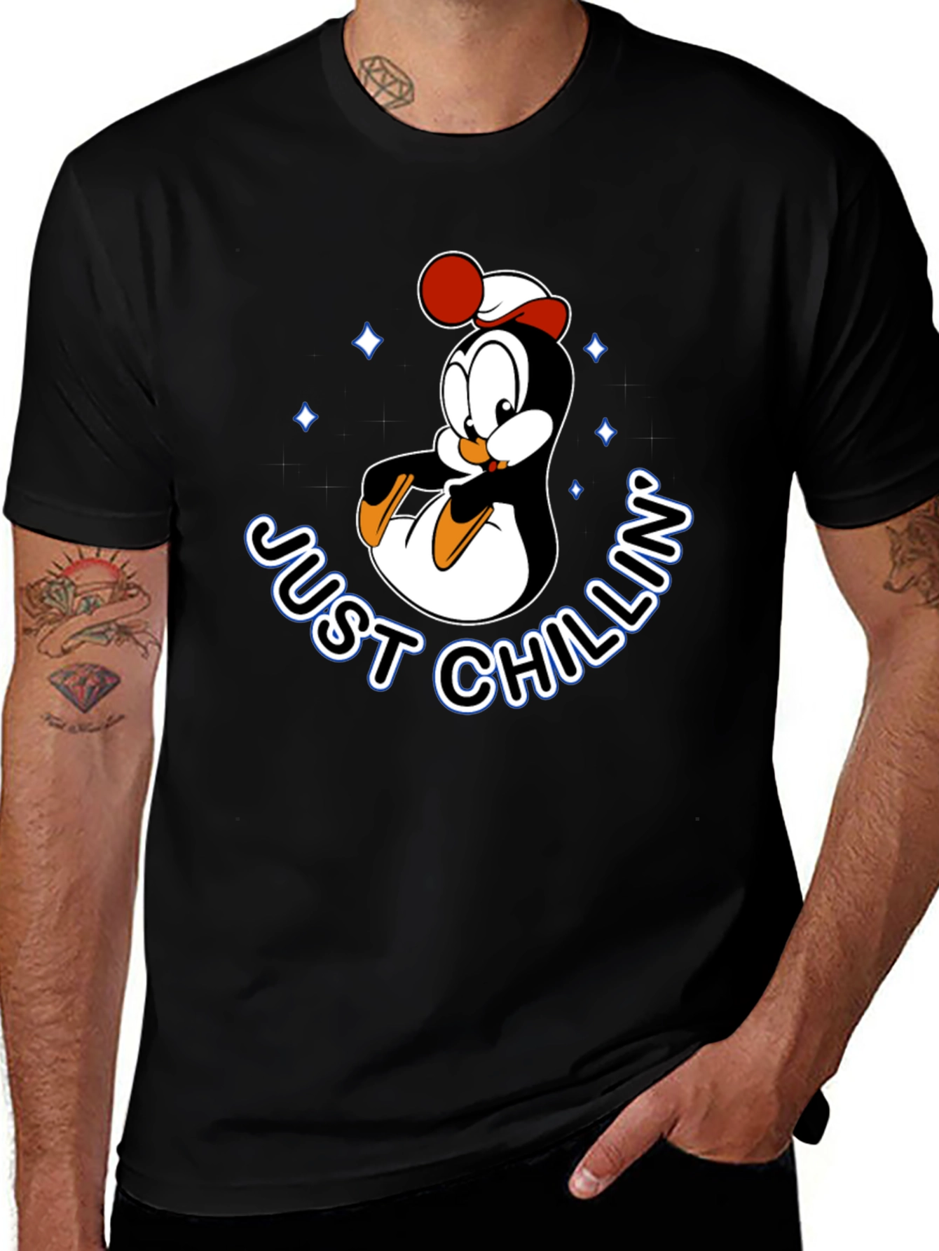 Variant 27 of Just Chillin' Penguin Graphic Tee