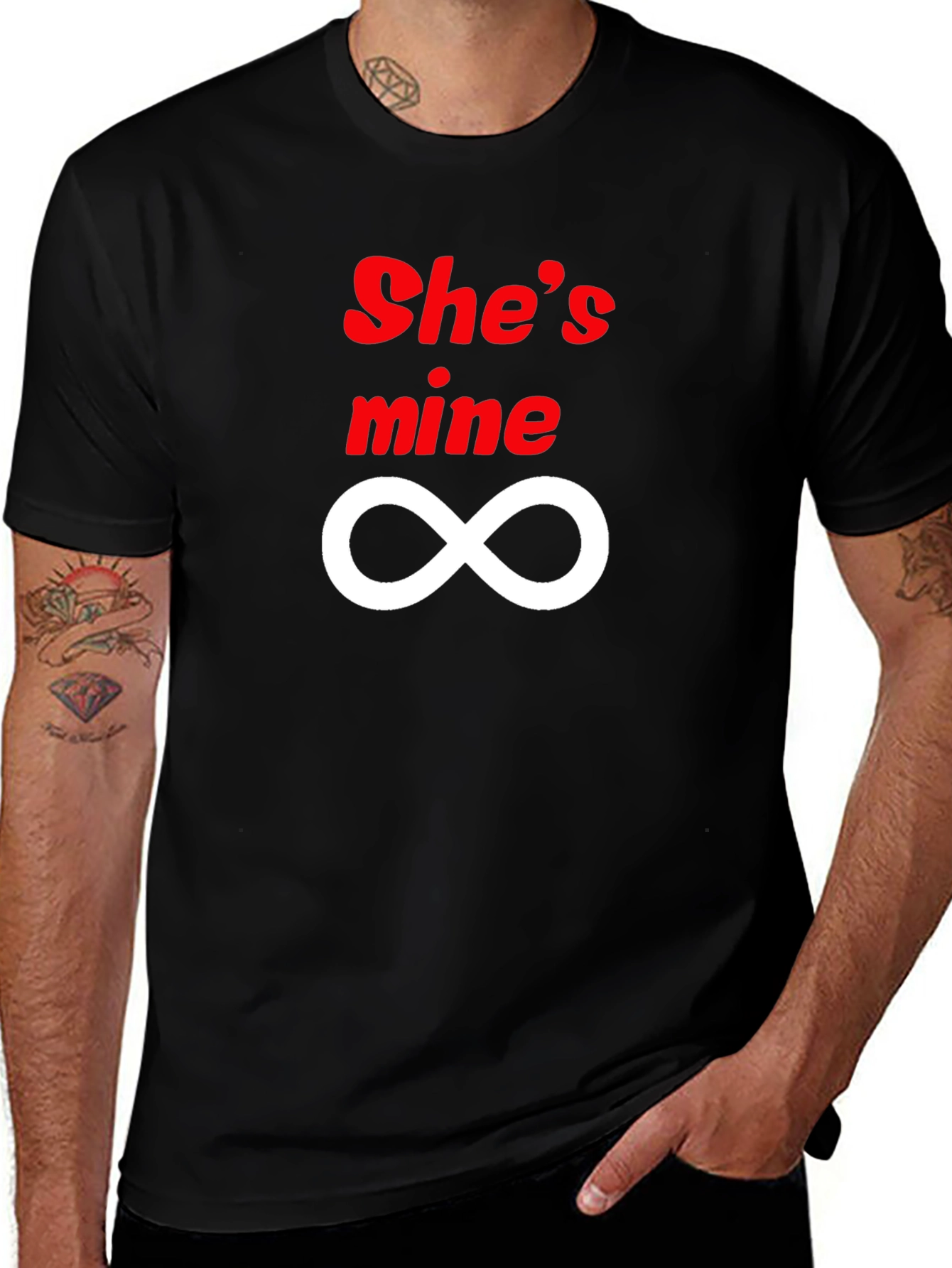 Variant 28 of She's Mine Infinity Black T-Shirt