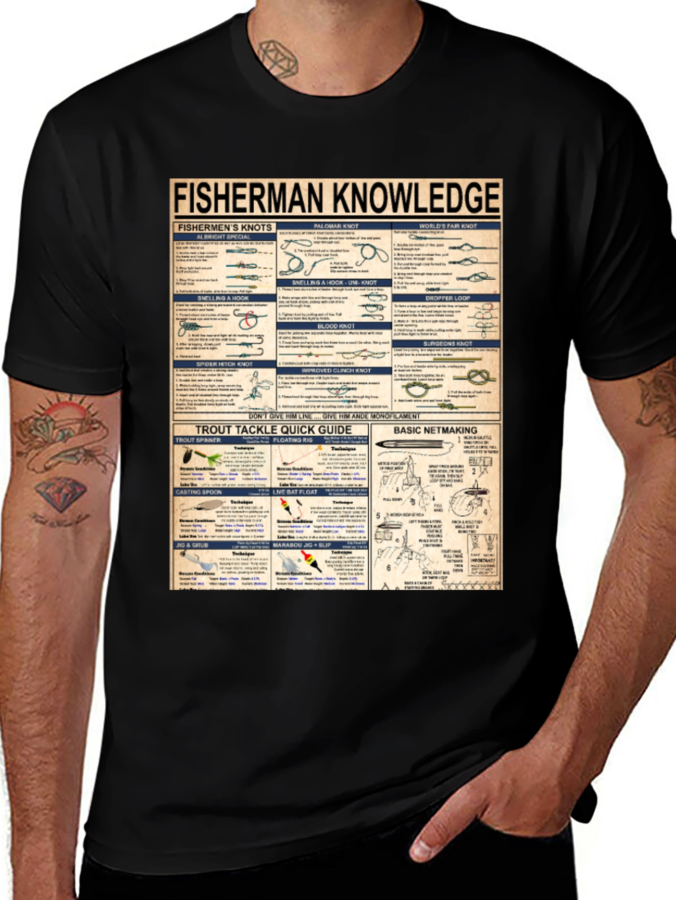 Fisherman Knowledge Graphic T-Shirt