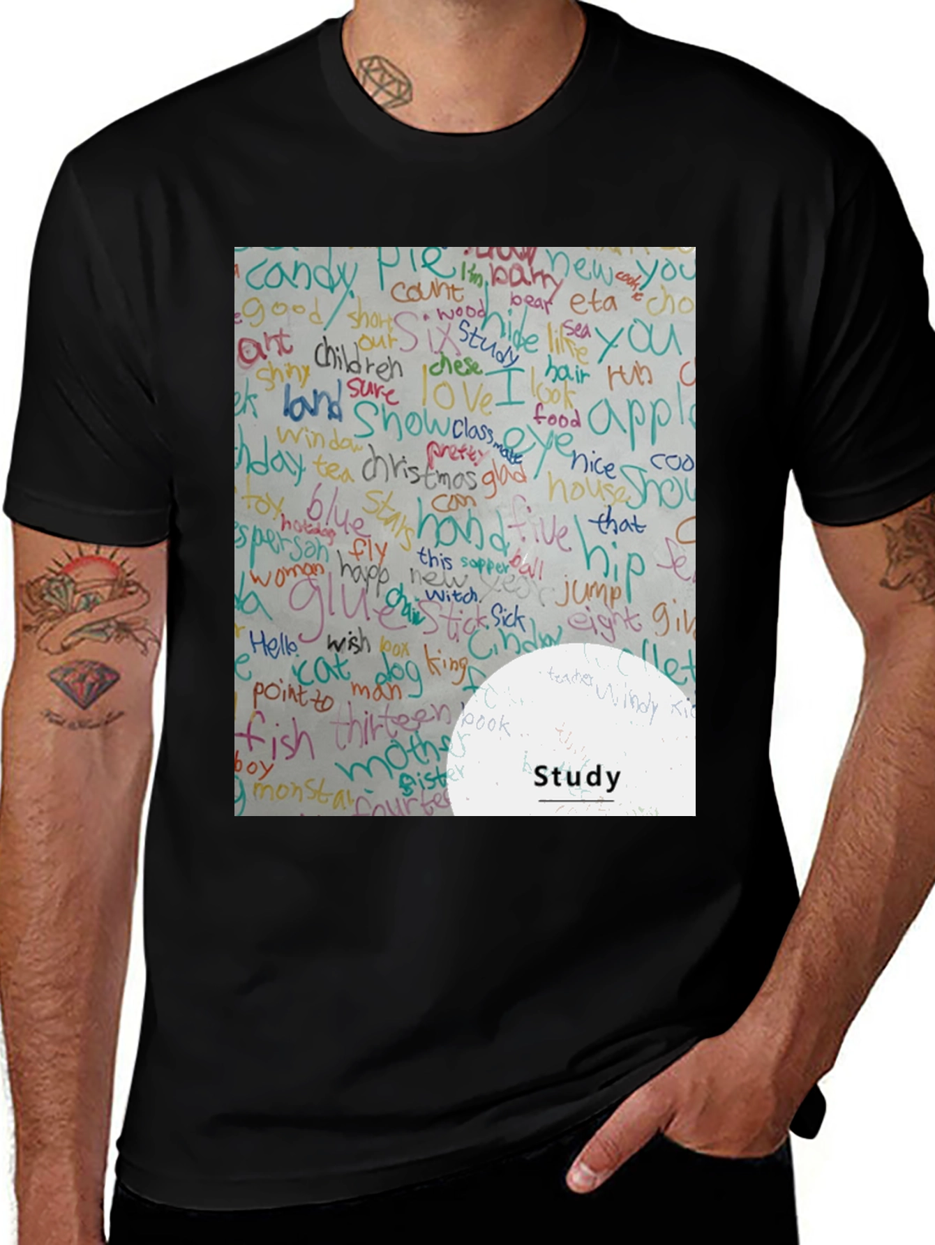 Word Art T-Shirt - Unique Artistic Design