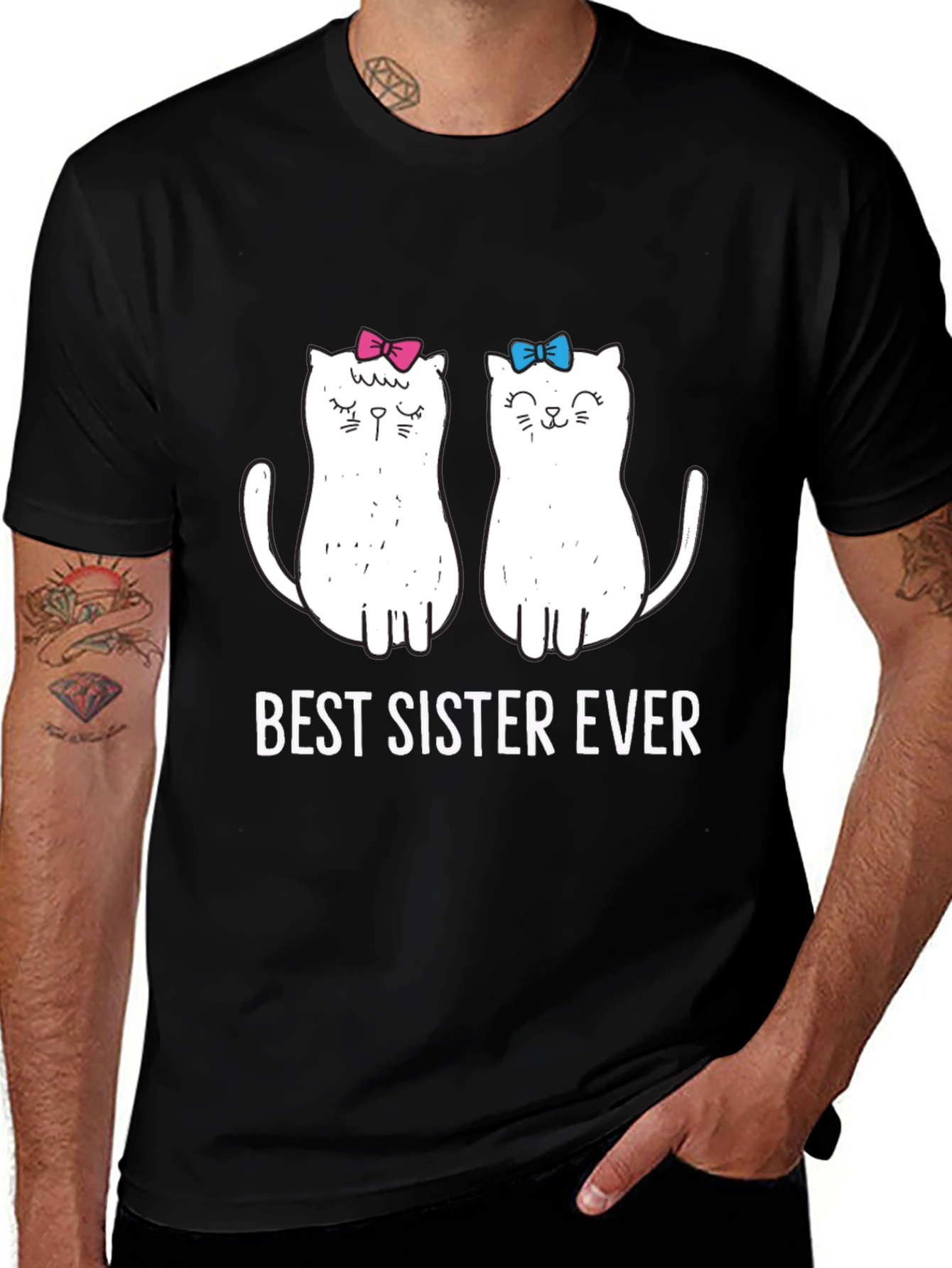 Variant 6 of Best Sister Ever Cat T-Shirt