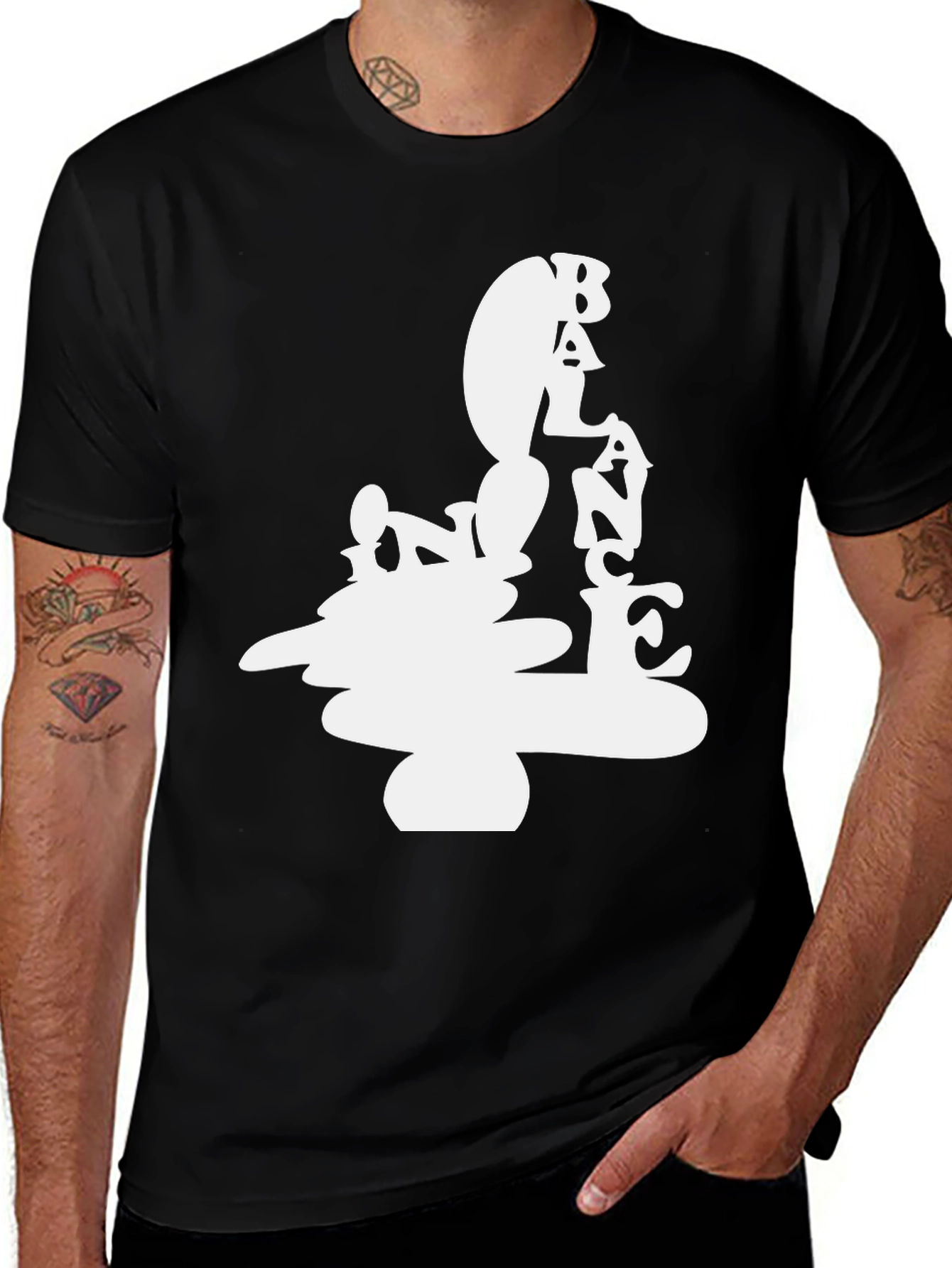 Variant 4 of Abstract Graphic Tee - Modern Black T-Shirt