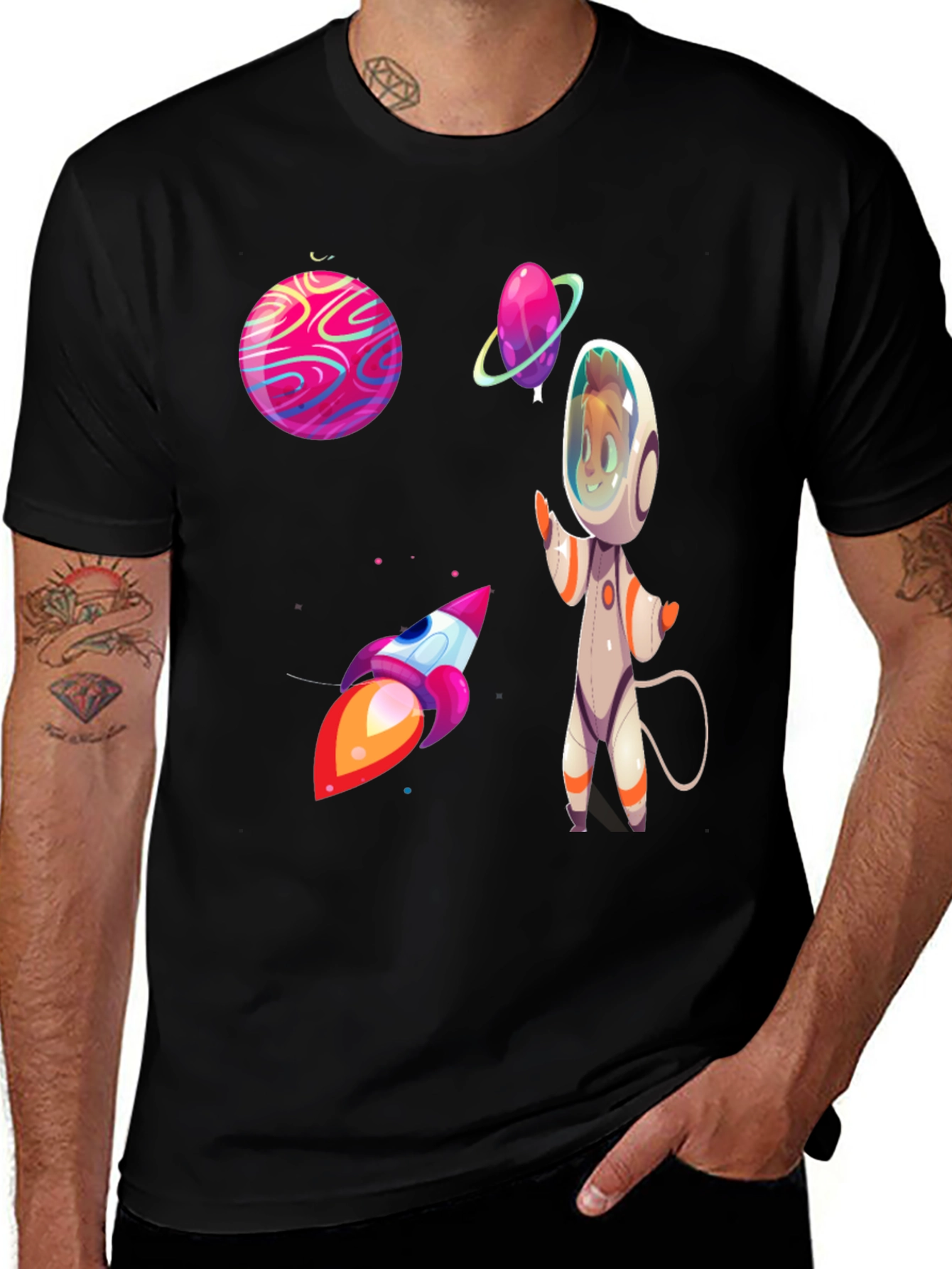 Variant 19 of Space Explorer T-Shirt - Fun Astronaut Design