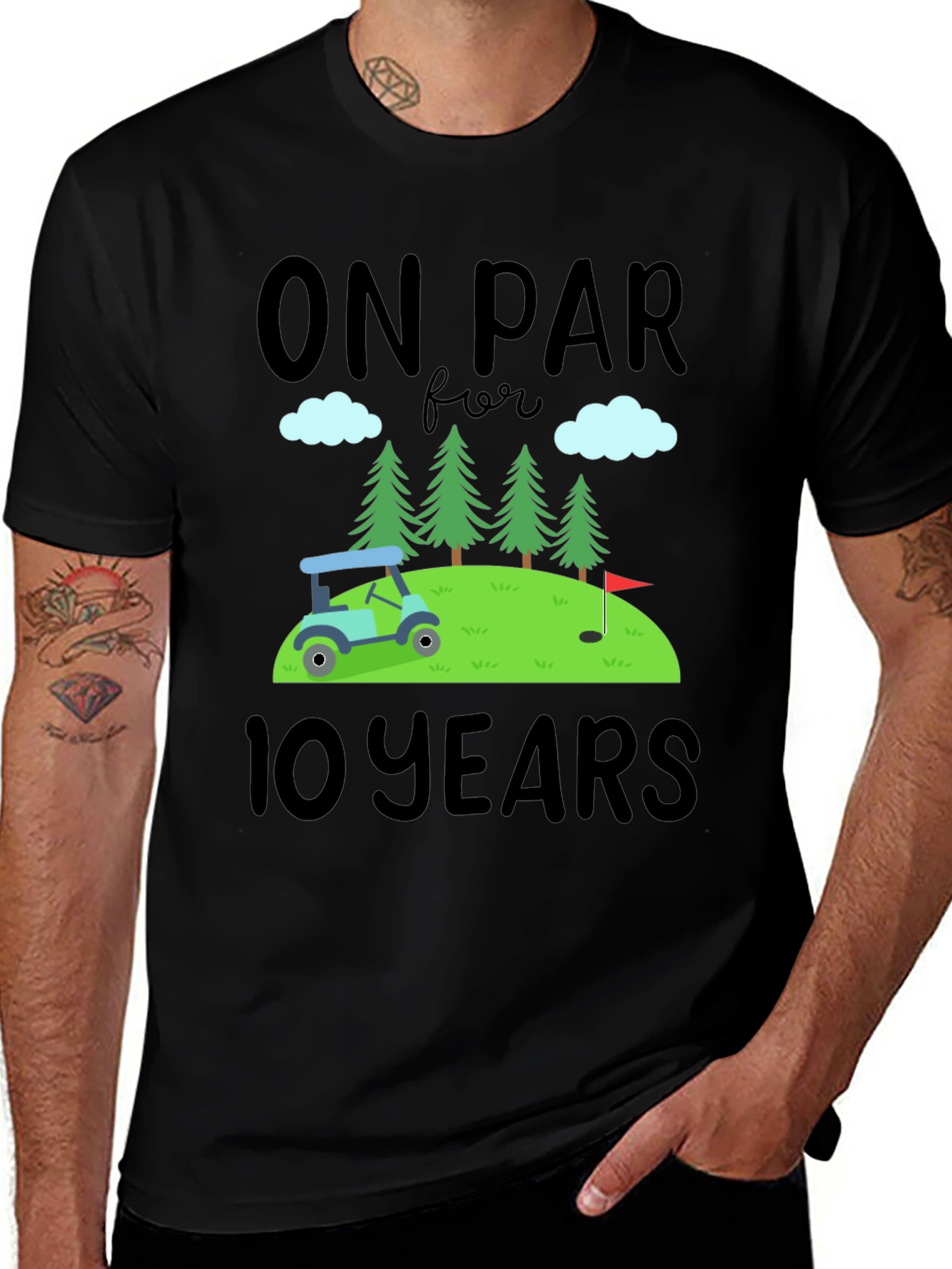 Variant 21 of On Par for 10 Years Golf T-Shirt