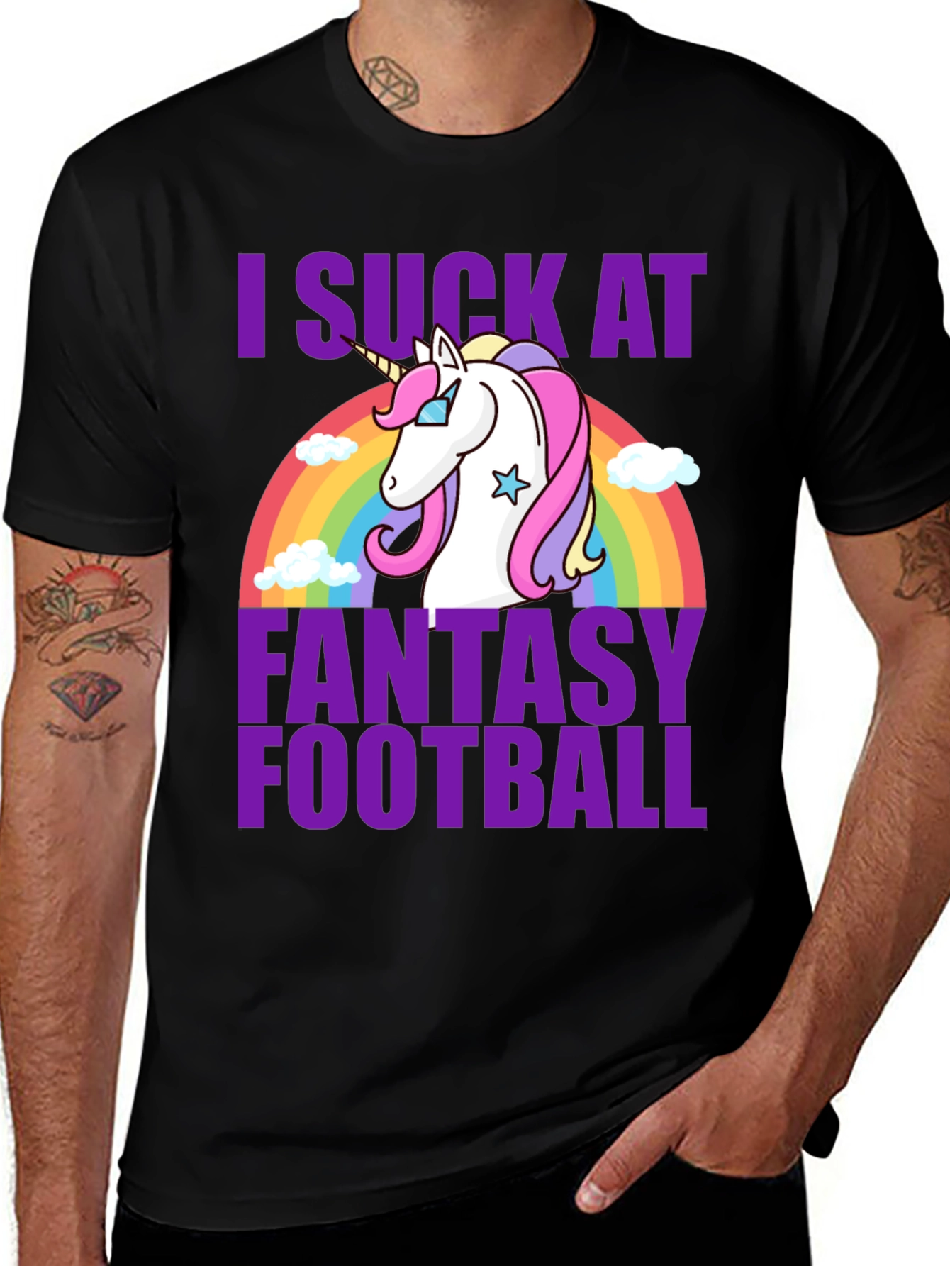 Variant 27 of I Suck at Fantasy Football Unicorn T-Shirt