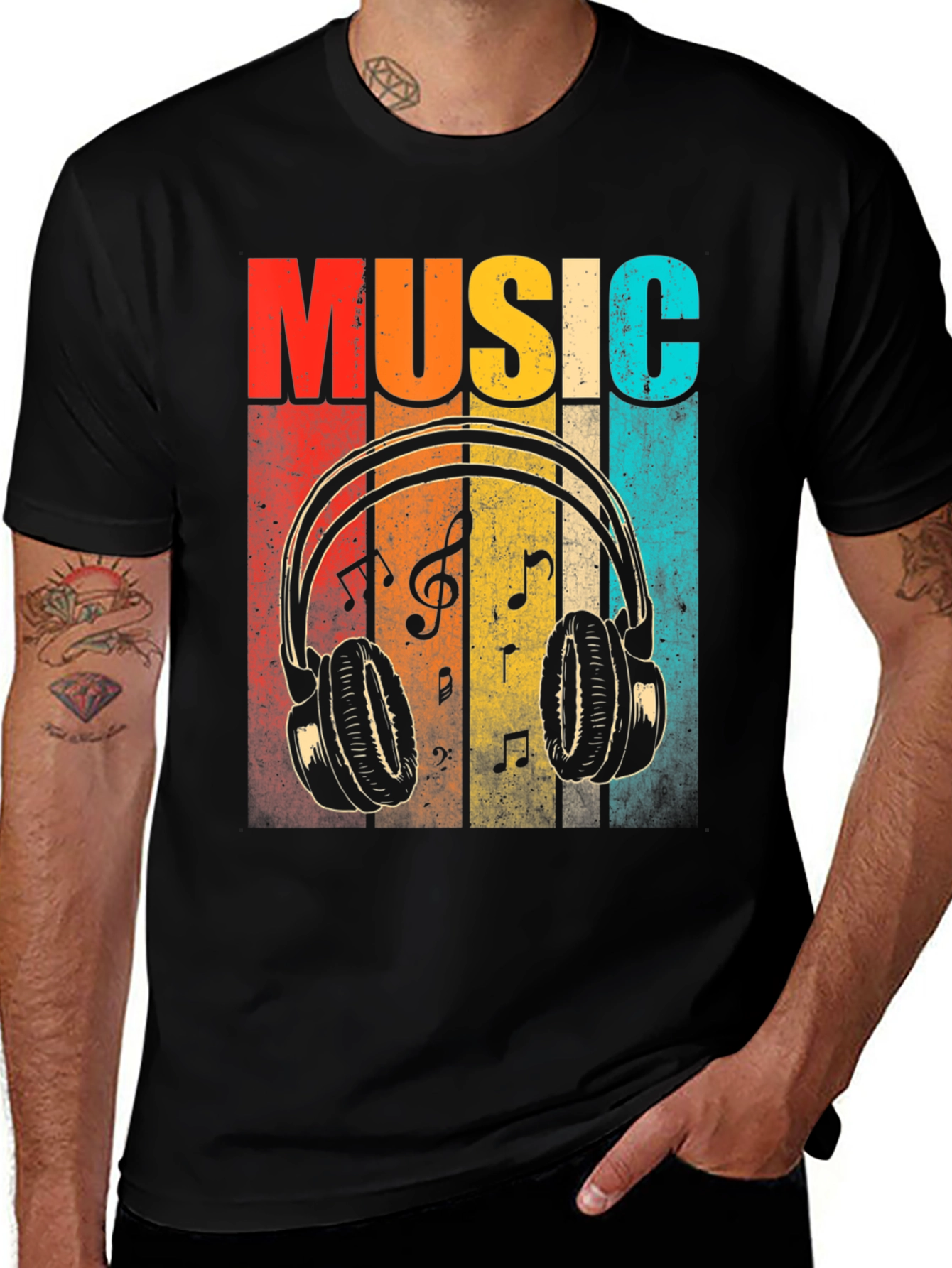 Variant 15 of Retro Music Headphones T-Shirt