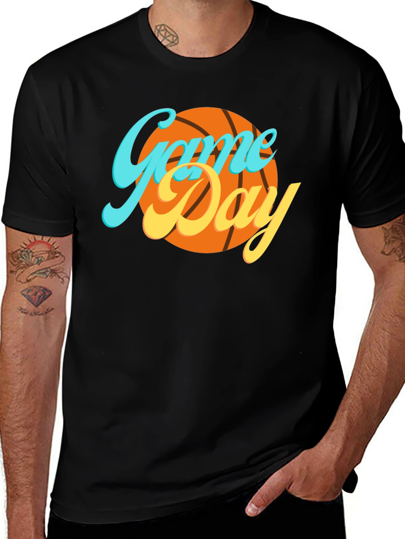 Variant 15 of Game Day Basketball Graphic T-Shirt