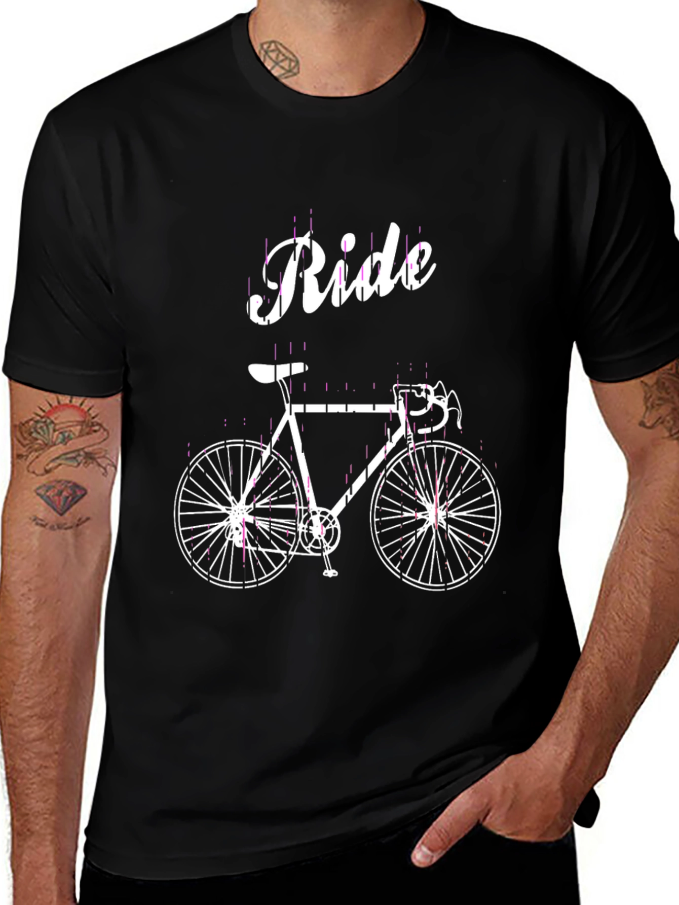 Ride Bicycle Graphic Tee - Cool Cycling Shirt
