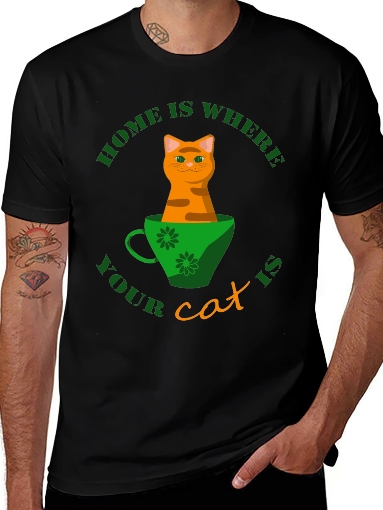 Variant 7 of Home Is Where Your Cat Is T-Shirt