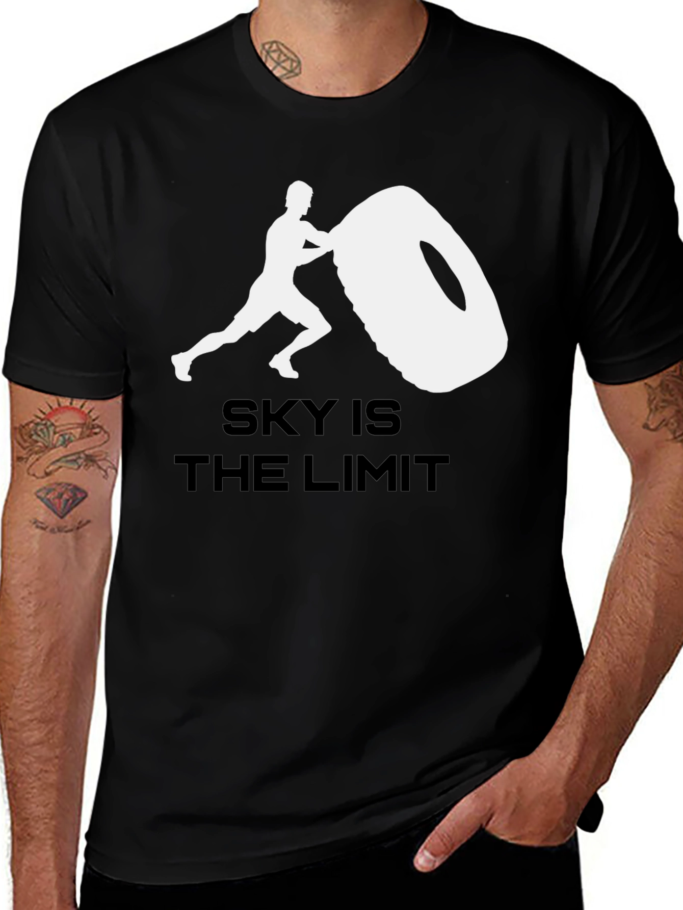 Variant 7 of Sky is the Limit Graphic Tee - Black