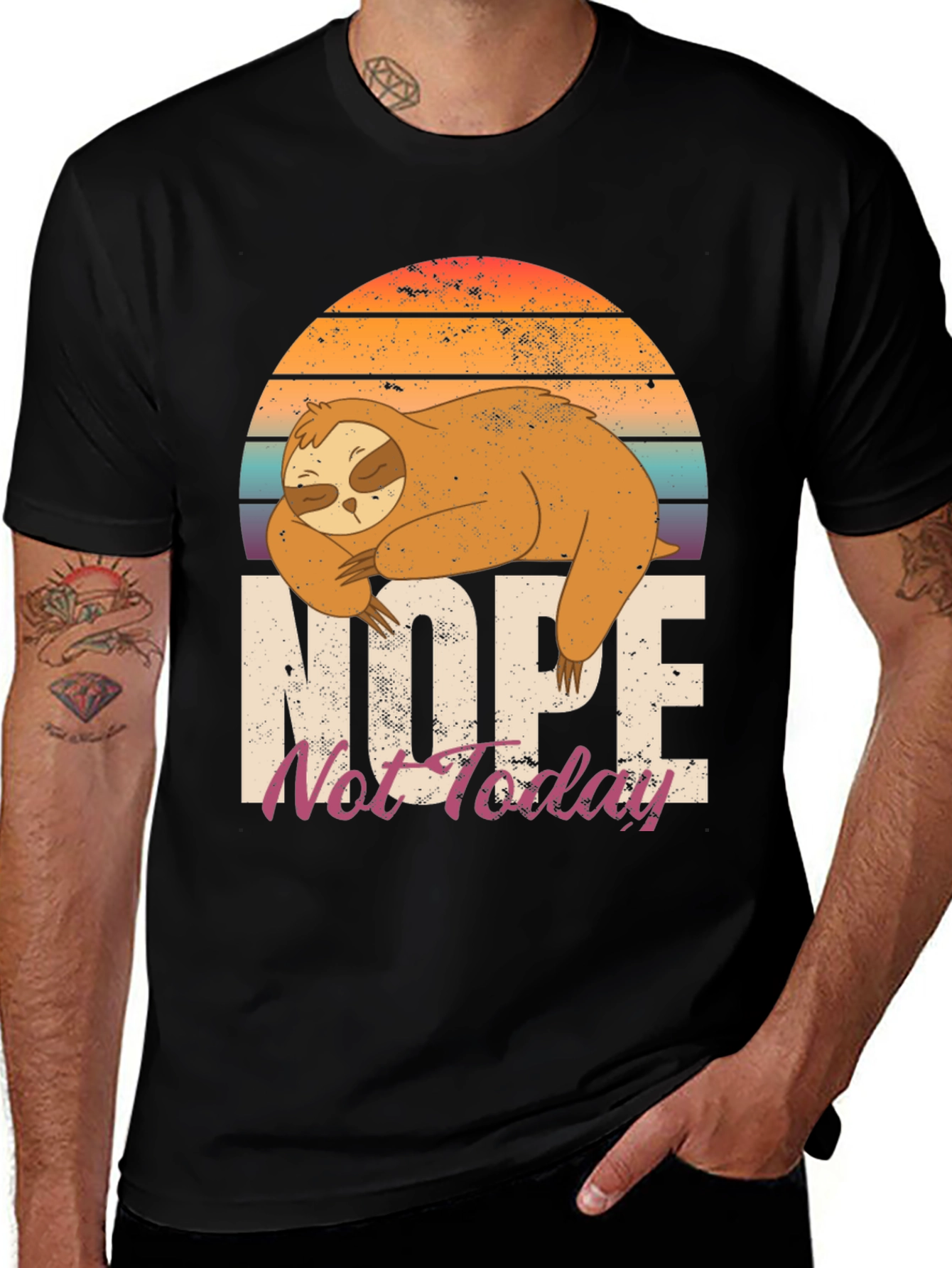 Variant 17 of Nope Not Today Sloth Graphic Tee