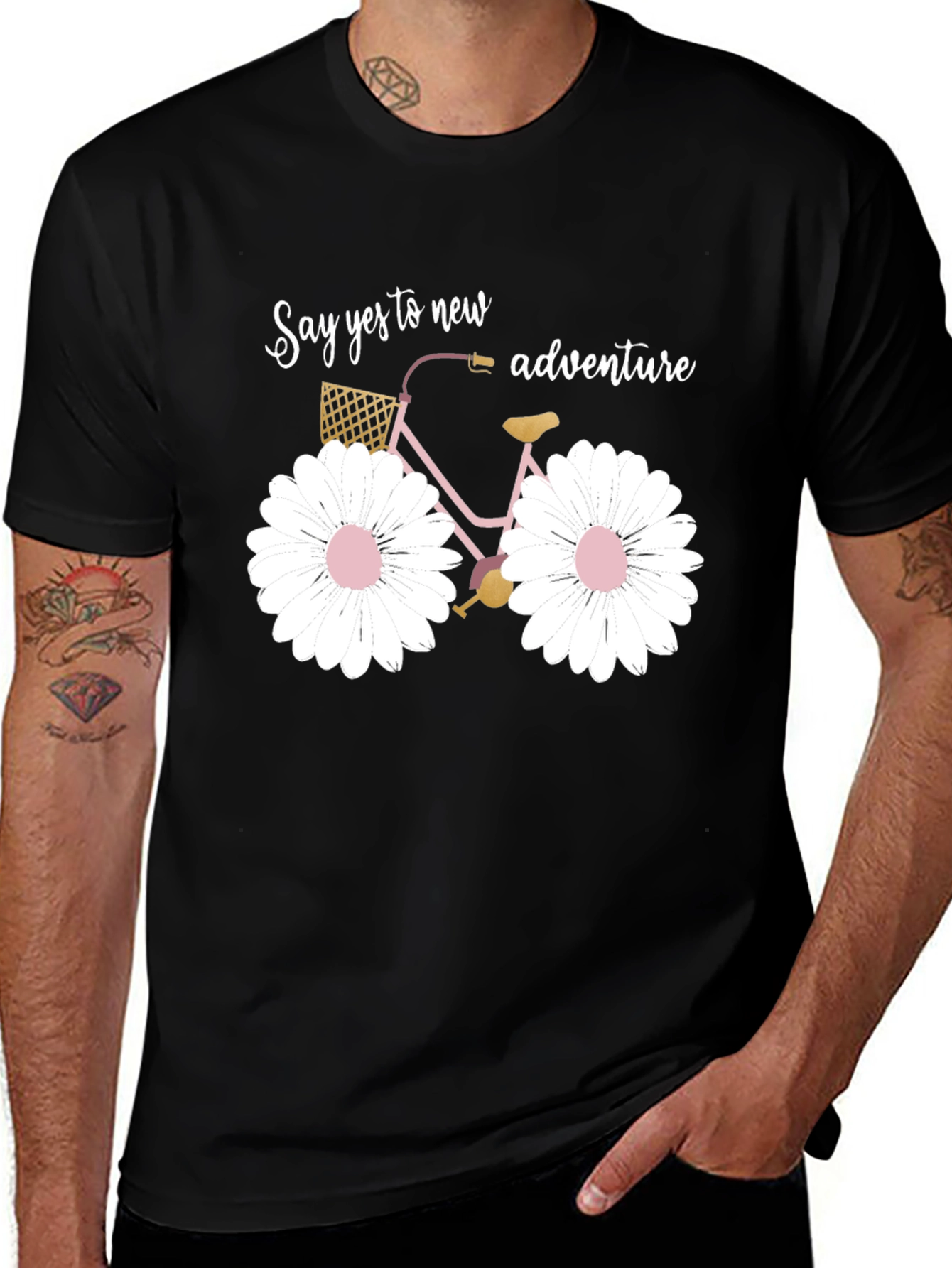 Variant 17 of Adventure Daisy Bike Graphic Tee - Stylish Comfort