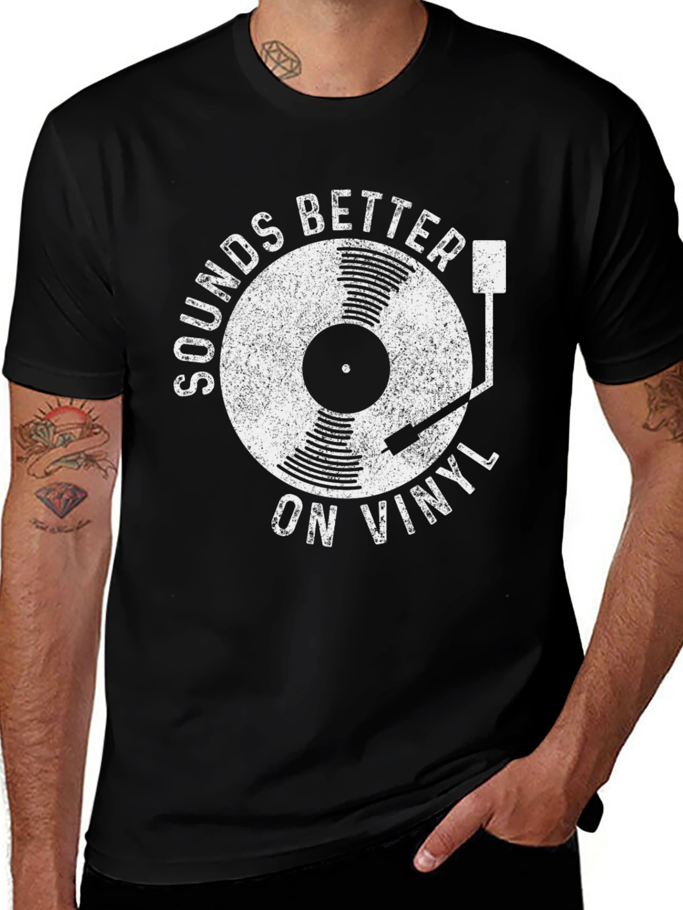 Sounds Better on Vinyl T-Shirt - Retro Music Lover Tee
