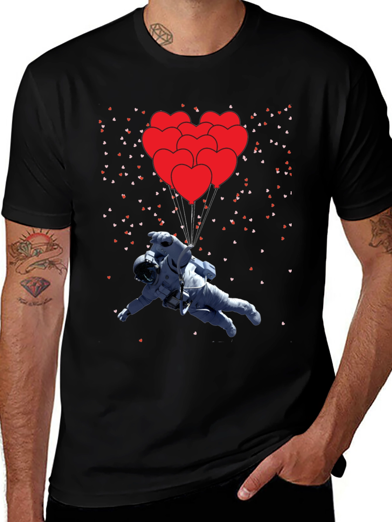 Variant 16 of Astronaut Heart Balloon Graphic Tee