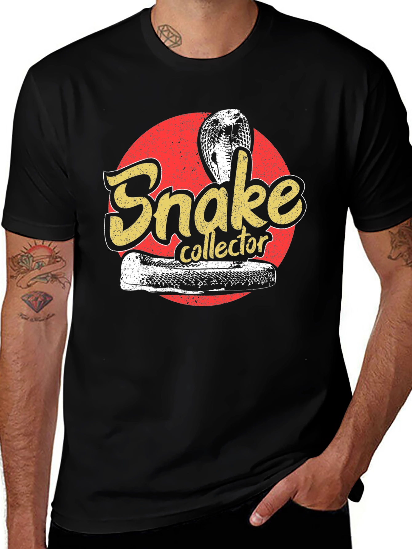 Variant 26 of Snake Collector Graphic Tee - Unique Design