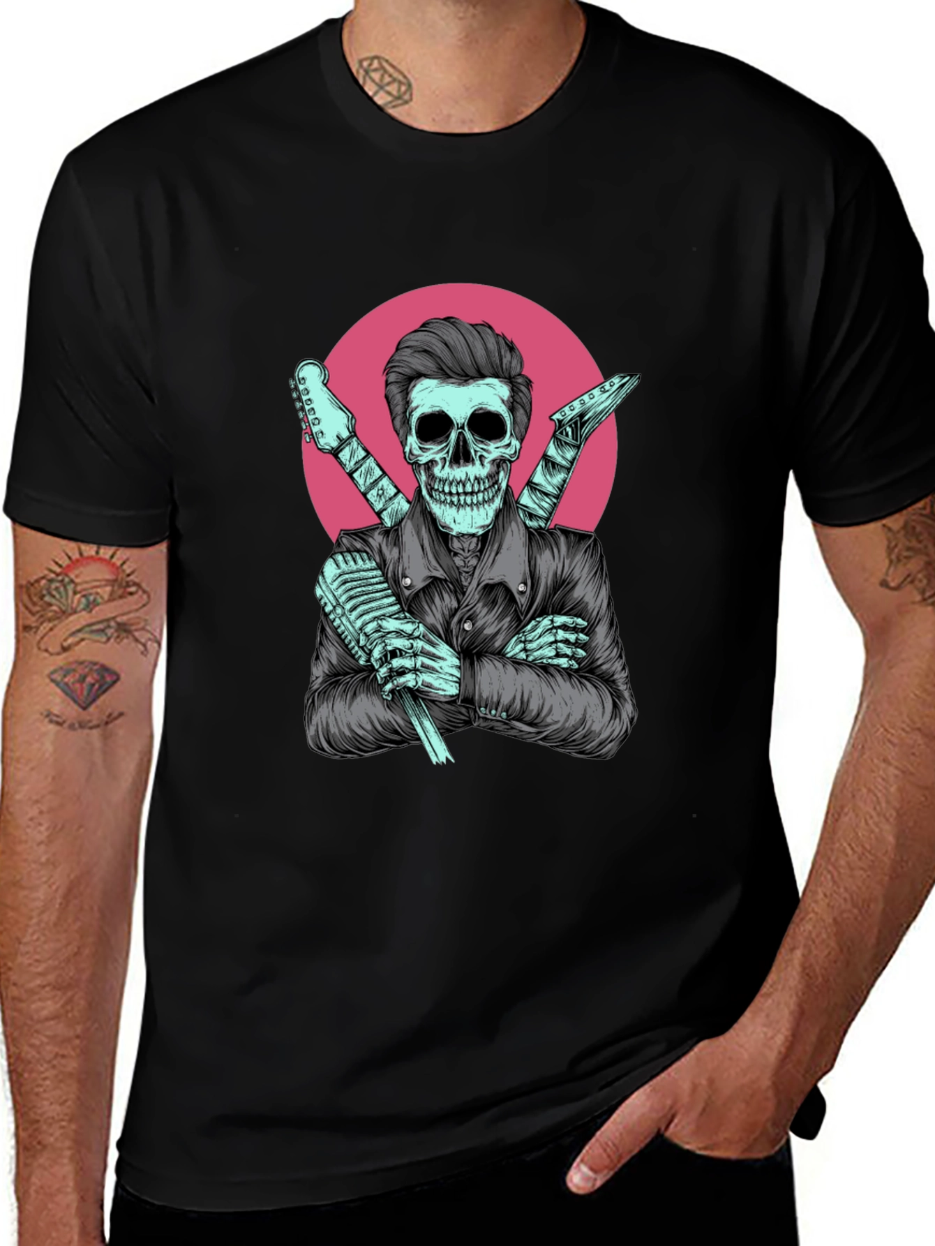 Variant 6 of Rock 'n' Roll Skeleton T-Shirt