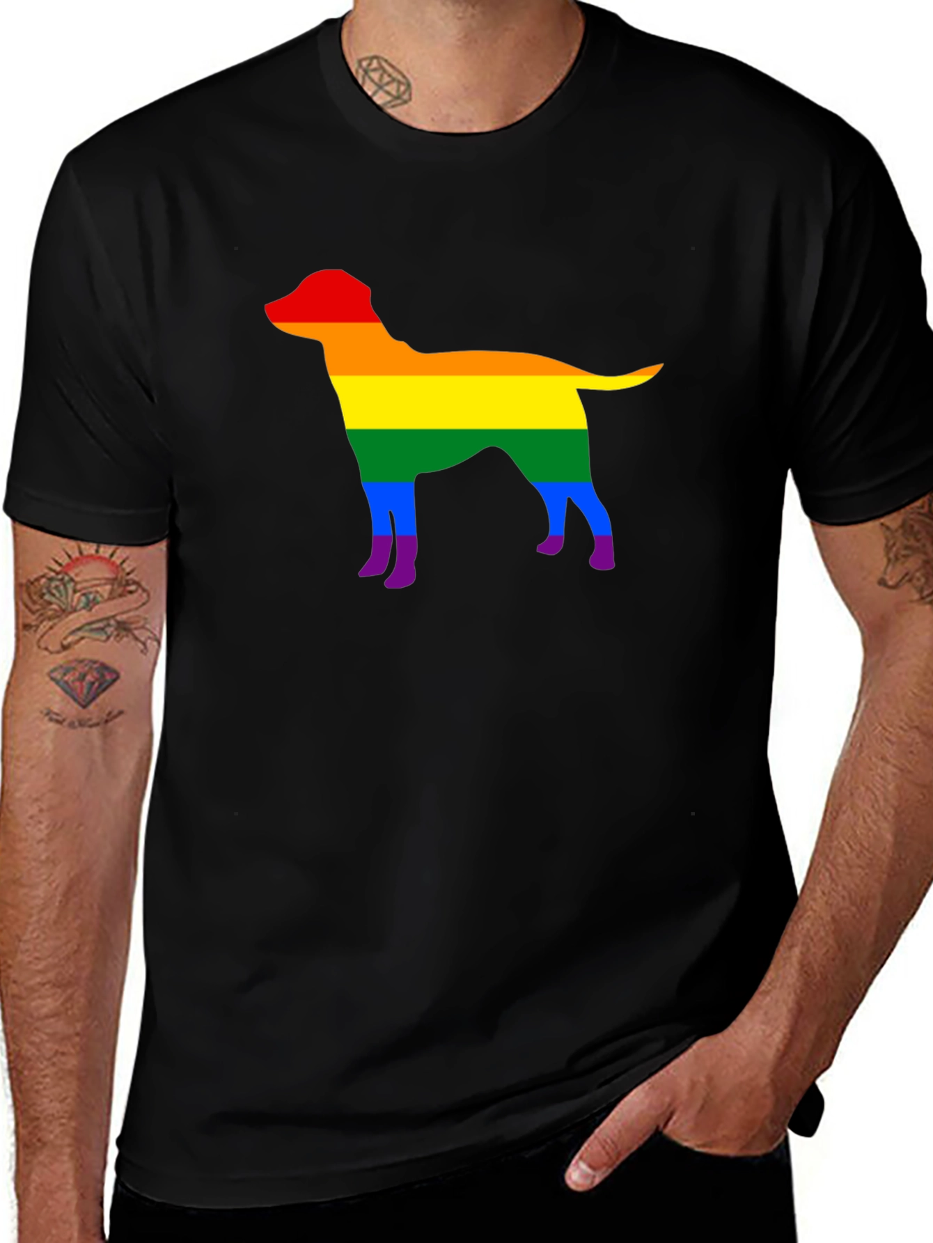 Variant 9 of Rainbow Dog Graphic T-Shirt