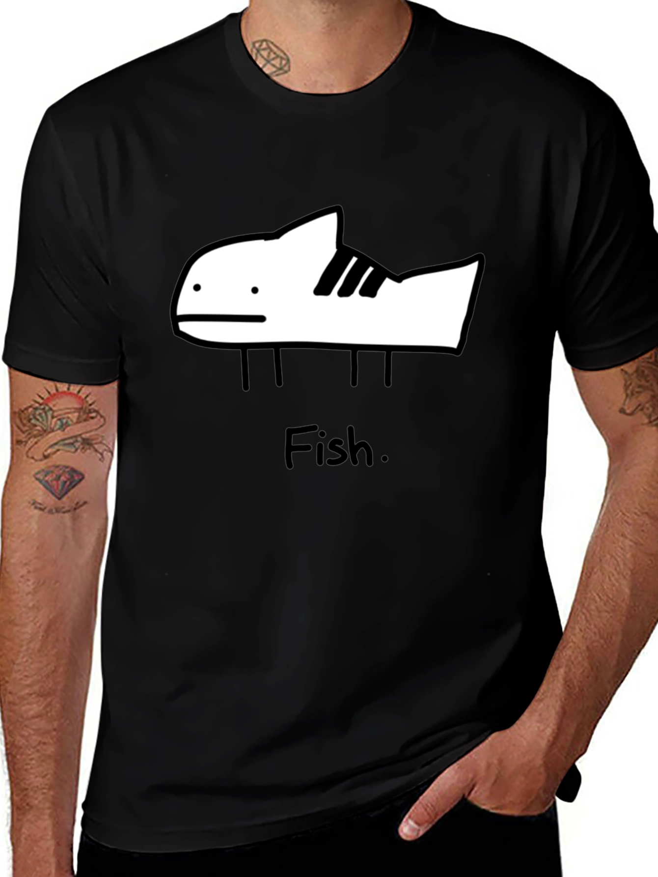 Variant 18 of Funny Fish T-Shirt - Quirky Graphic Tee