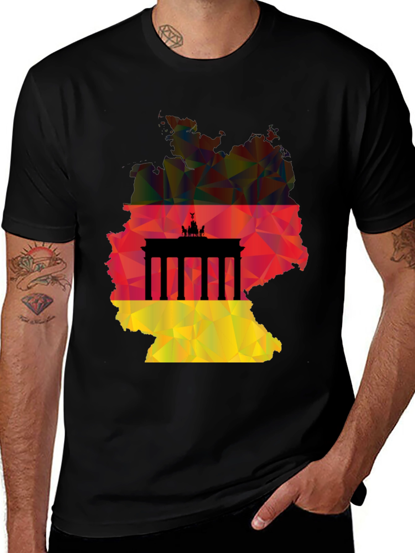 Germany Flag Map T-Shirt