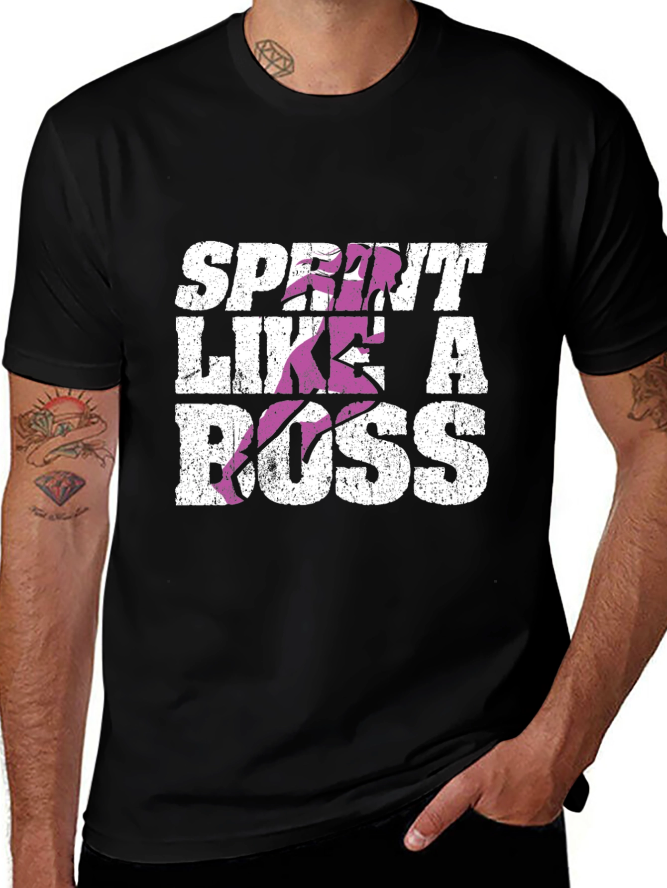 Sprint Like a Boss T-Shirt - Funny Workout Tee