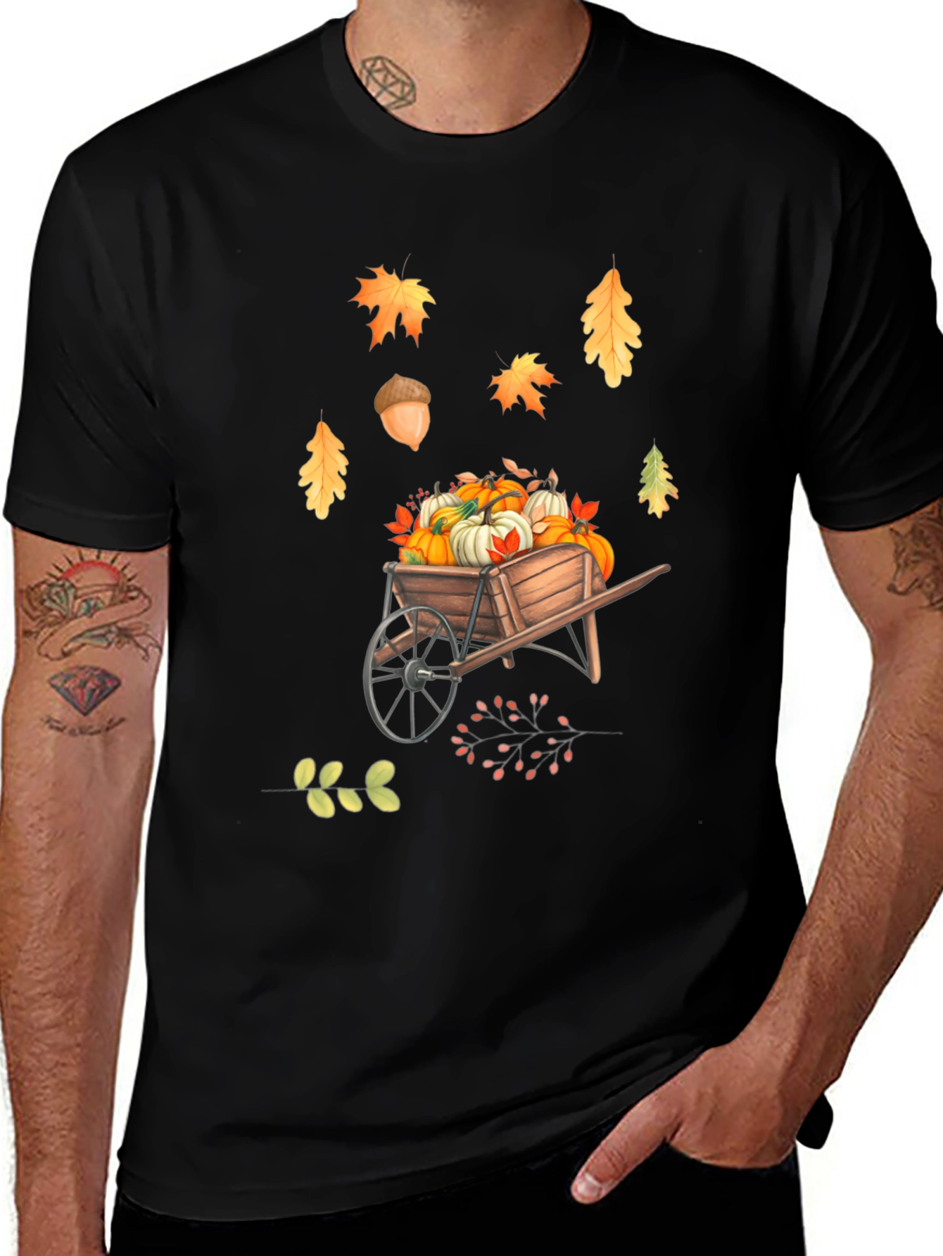 Fall Harvest Wheelbarrow T-Shirt