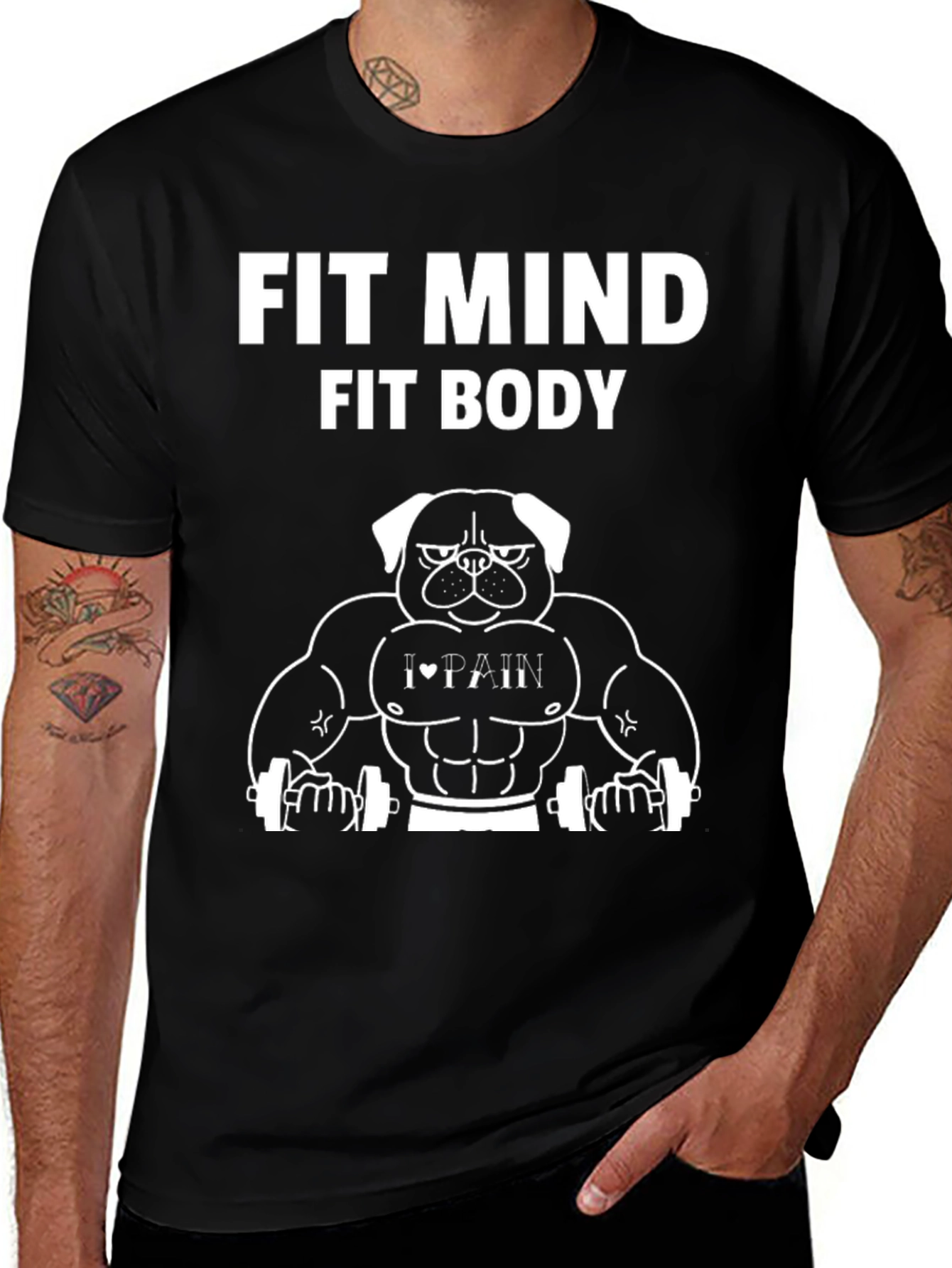 Variant 27 of Fit Mind Fit Body Graphic Tee