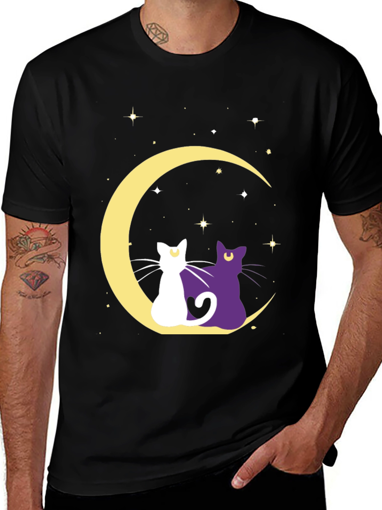 Variant 23 of Moon Cats Graphic Tee