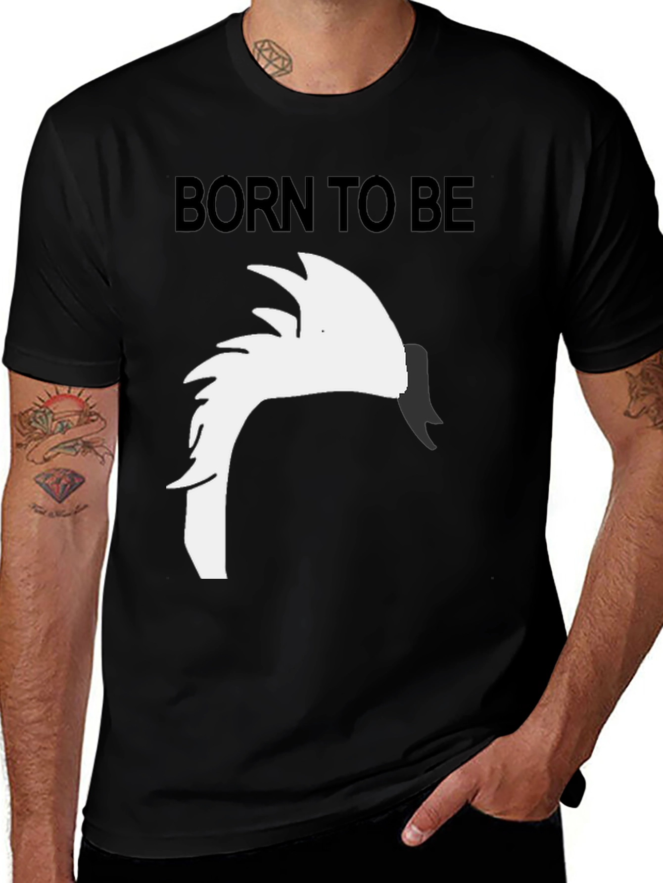 Variant 20 of Born To Be Swan Black Graphic Tee