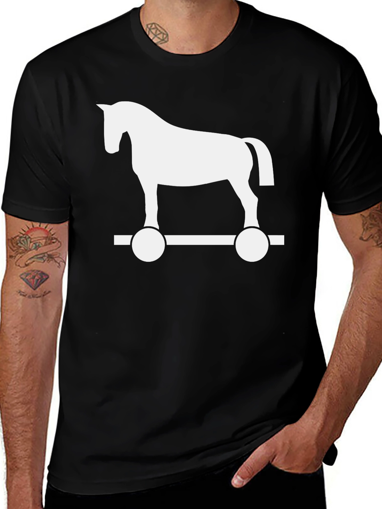 Trojan Horse Graphic T-Shirt - Classic Design