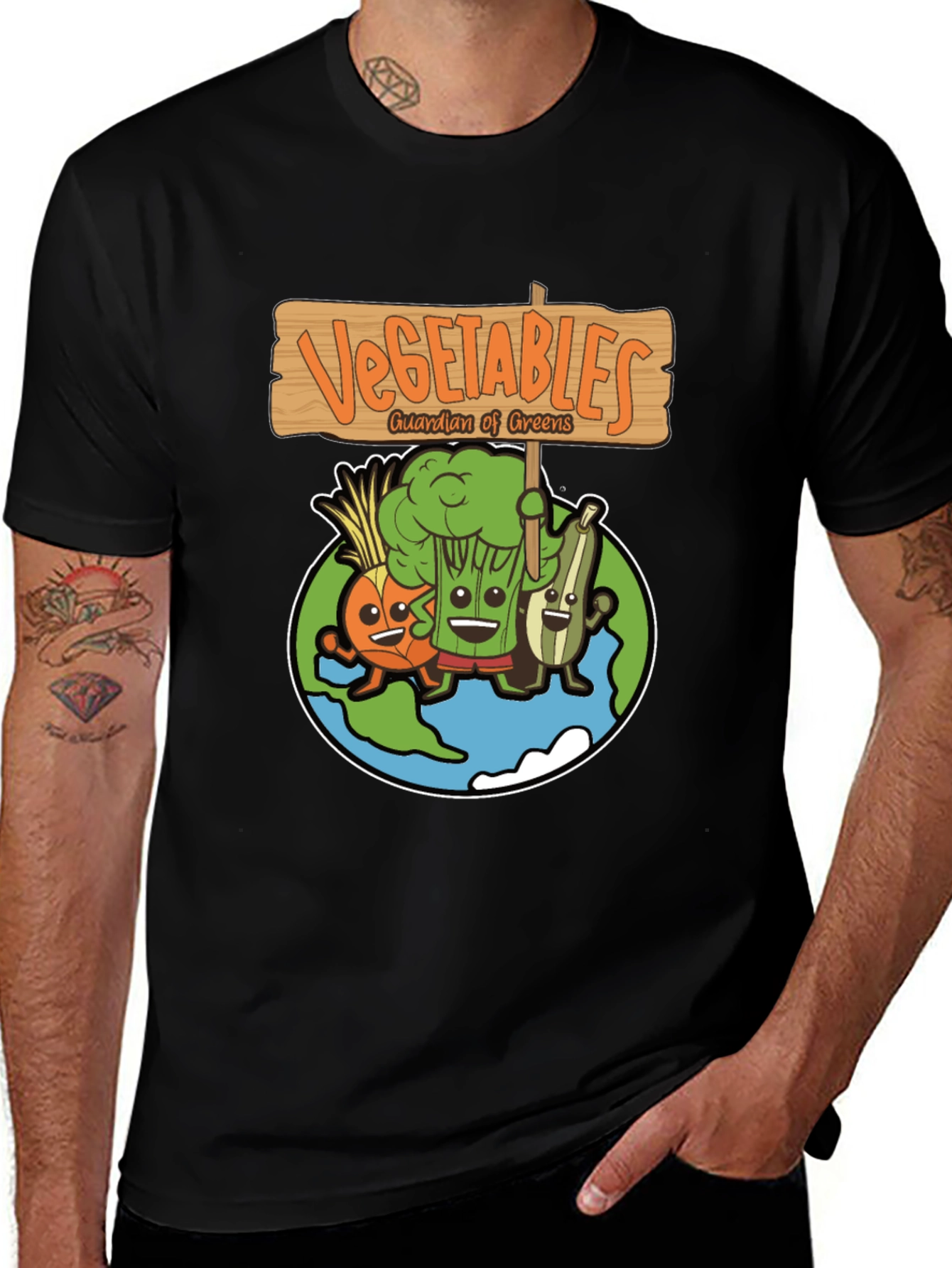 Variant 11 of Vegetables Guardian of Greens Graphic T-Shirt