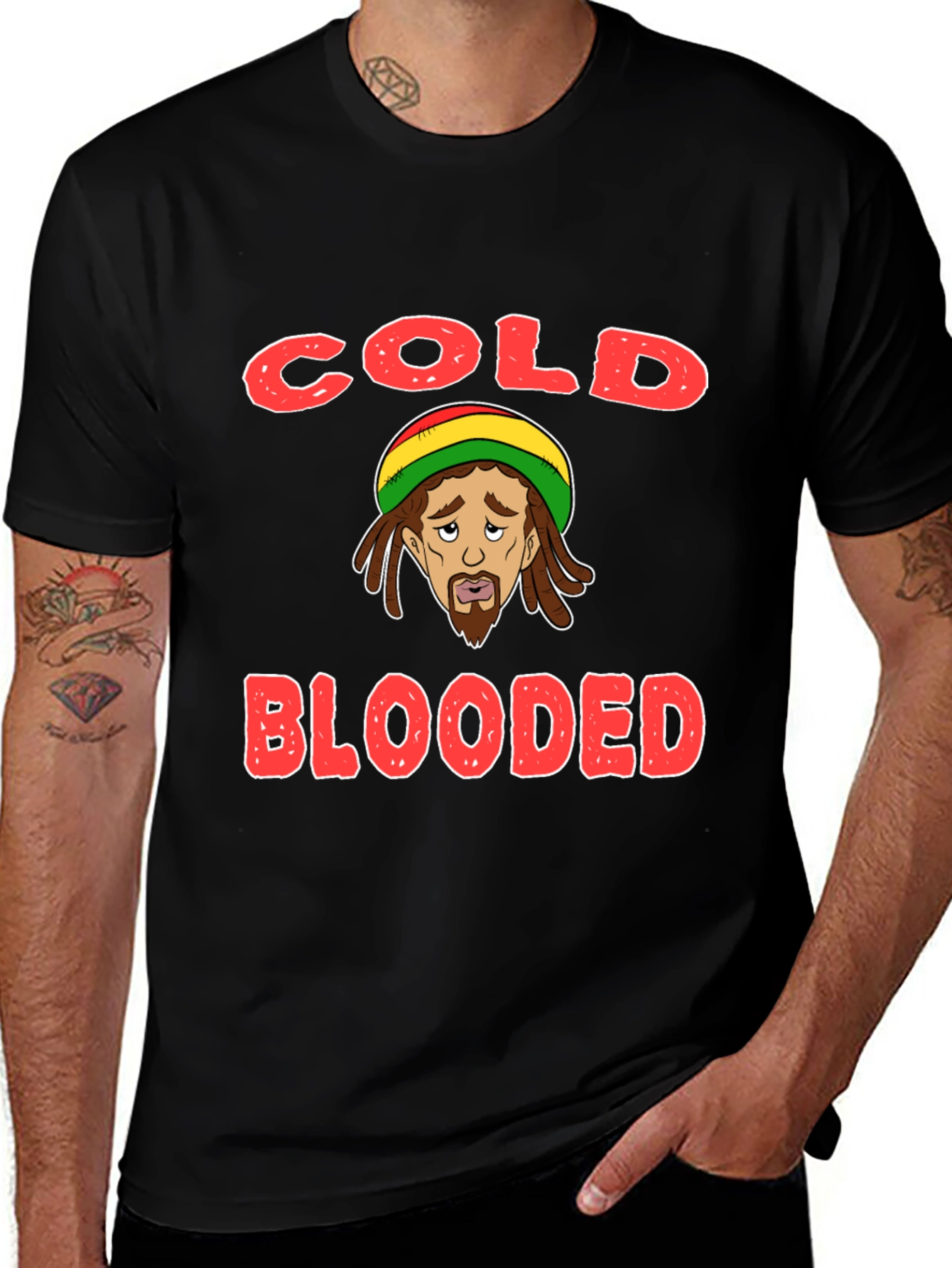 Cold Blooded Rastafarian Graphic Tee