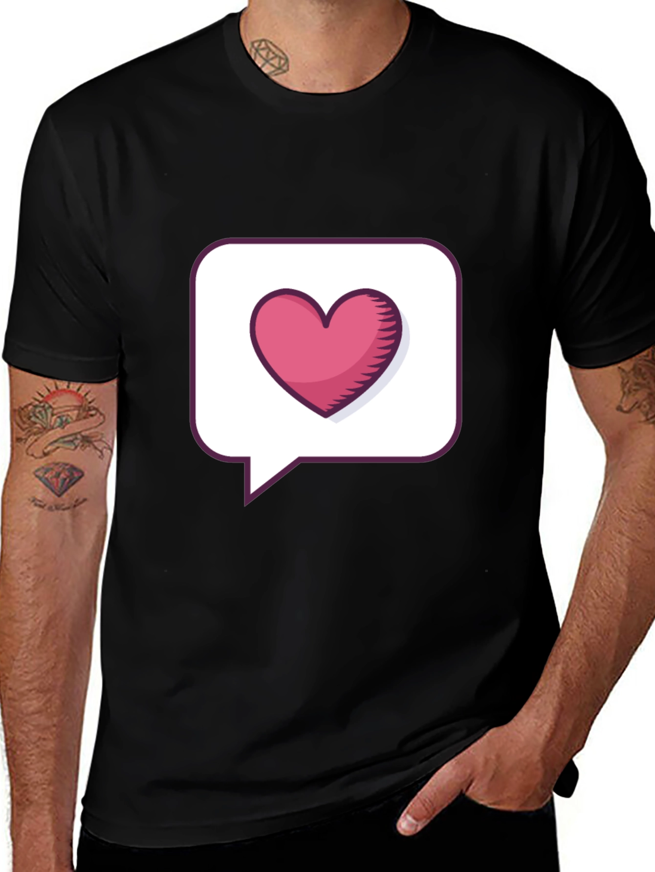 Variant 10 of Heart Bubble Graphic Tee - Express Your Love!