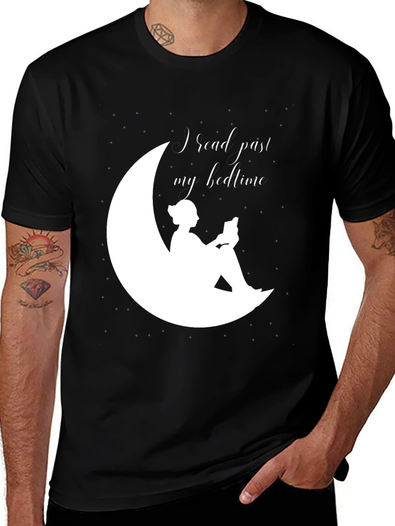 Variant 12 of I Read Past My Bedtime Graphic Tee