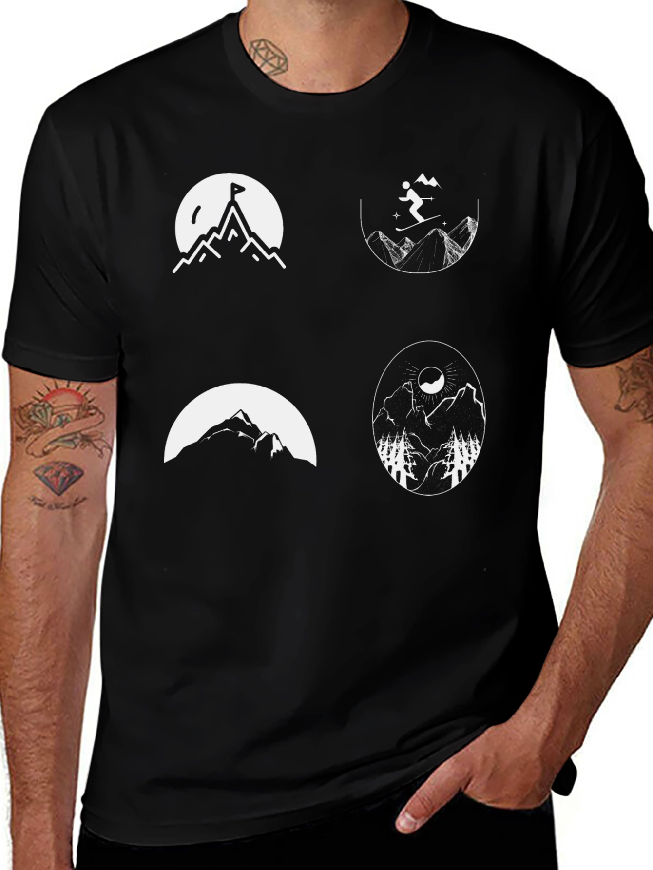 Variant 5 of Mountainscape Tee - Adventure Awaits