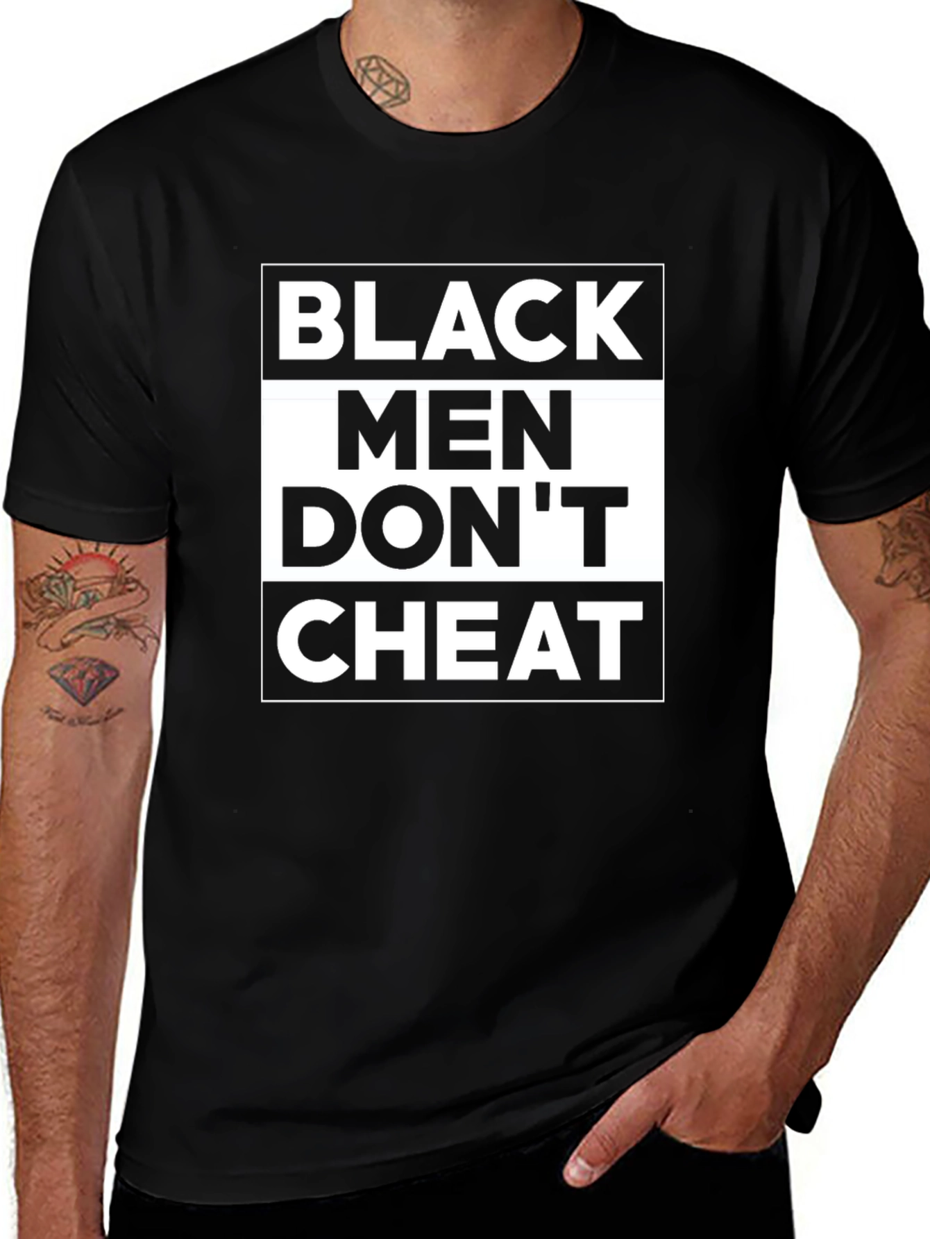 Black Black Men Don't Cheat T-Shirt main image