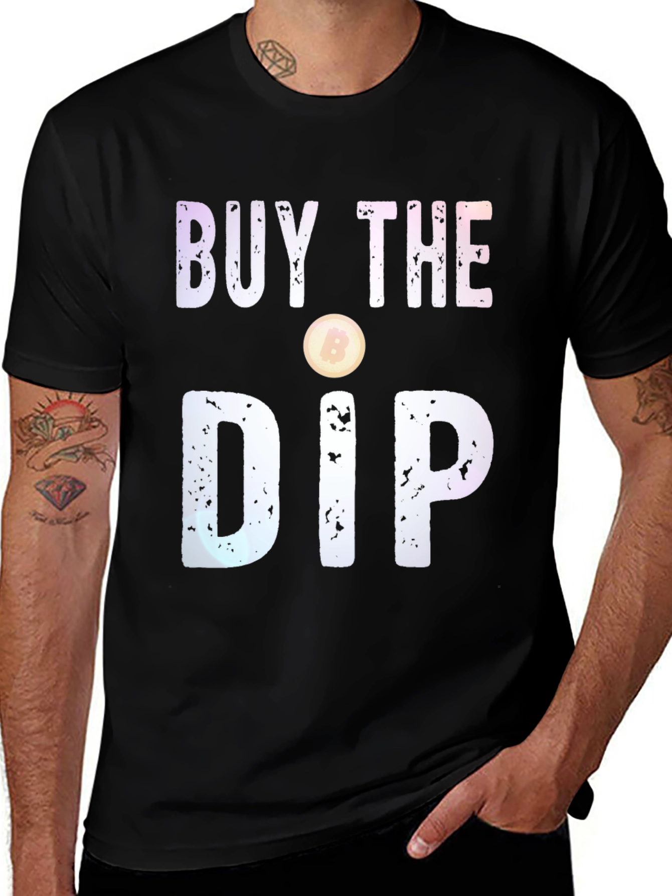 Variant 2 of Buy the Dip Bitcoin Crypto T-Shirt