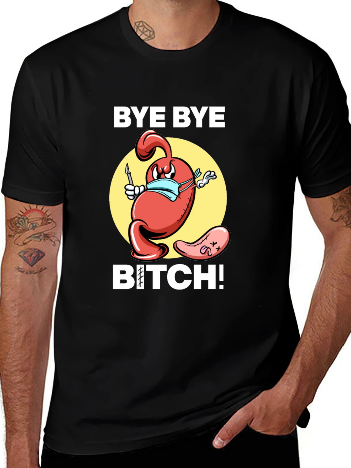 Variant 6 of Bye Bye Funny Stomach Removal T-Shirt