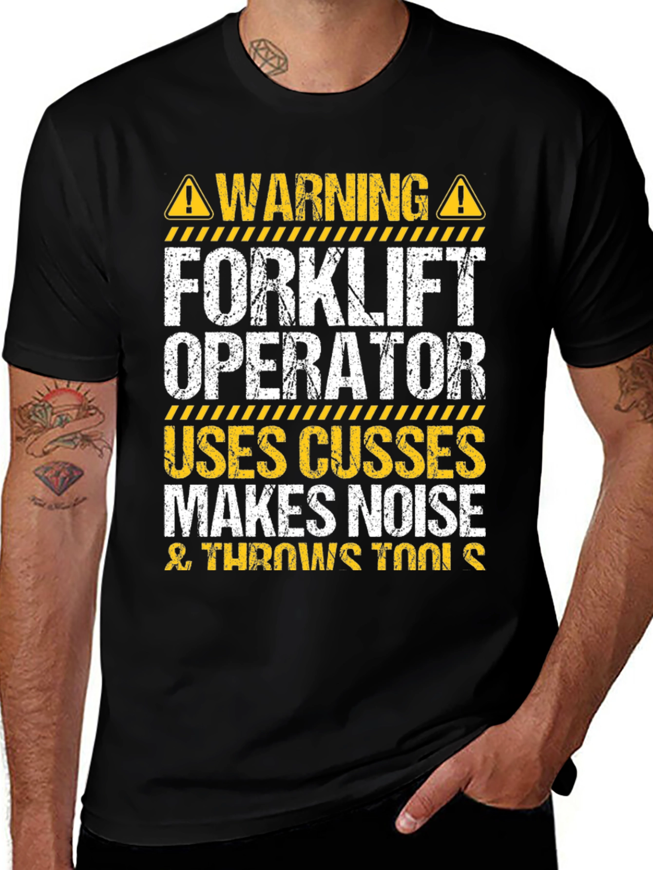 Variant 30 of Warning Forklift Operator T-Shirt