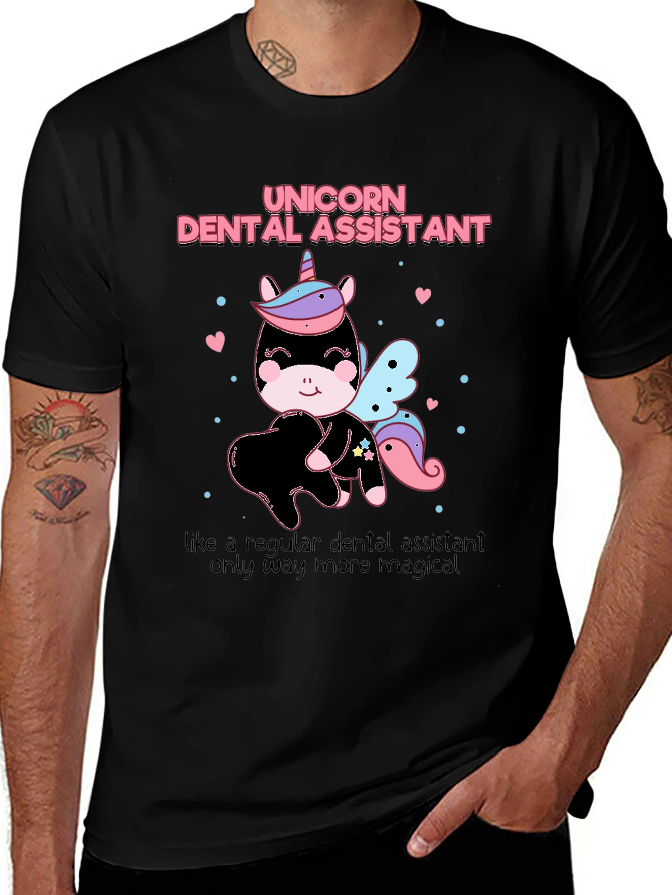Variant 13 of Unicorn Dental Assistant Graphic Tee - Magical and Fun!