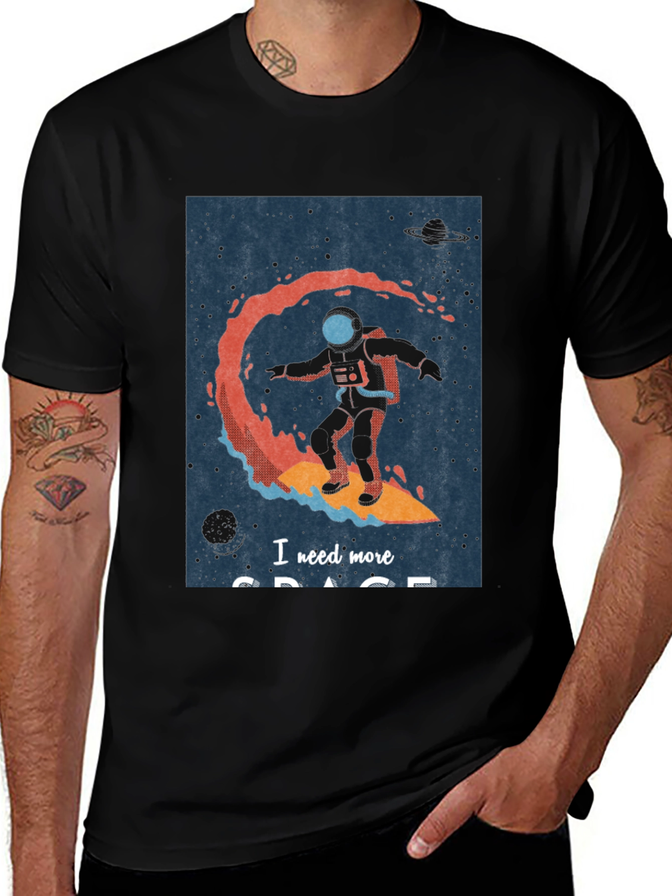 Variant 25 of Space Surfing T-Shirt - I Need More Space
