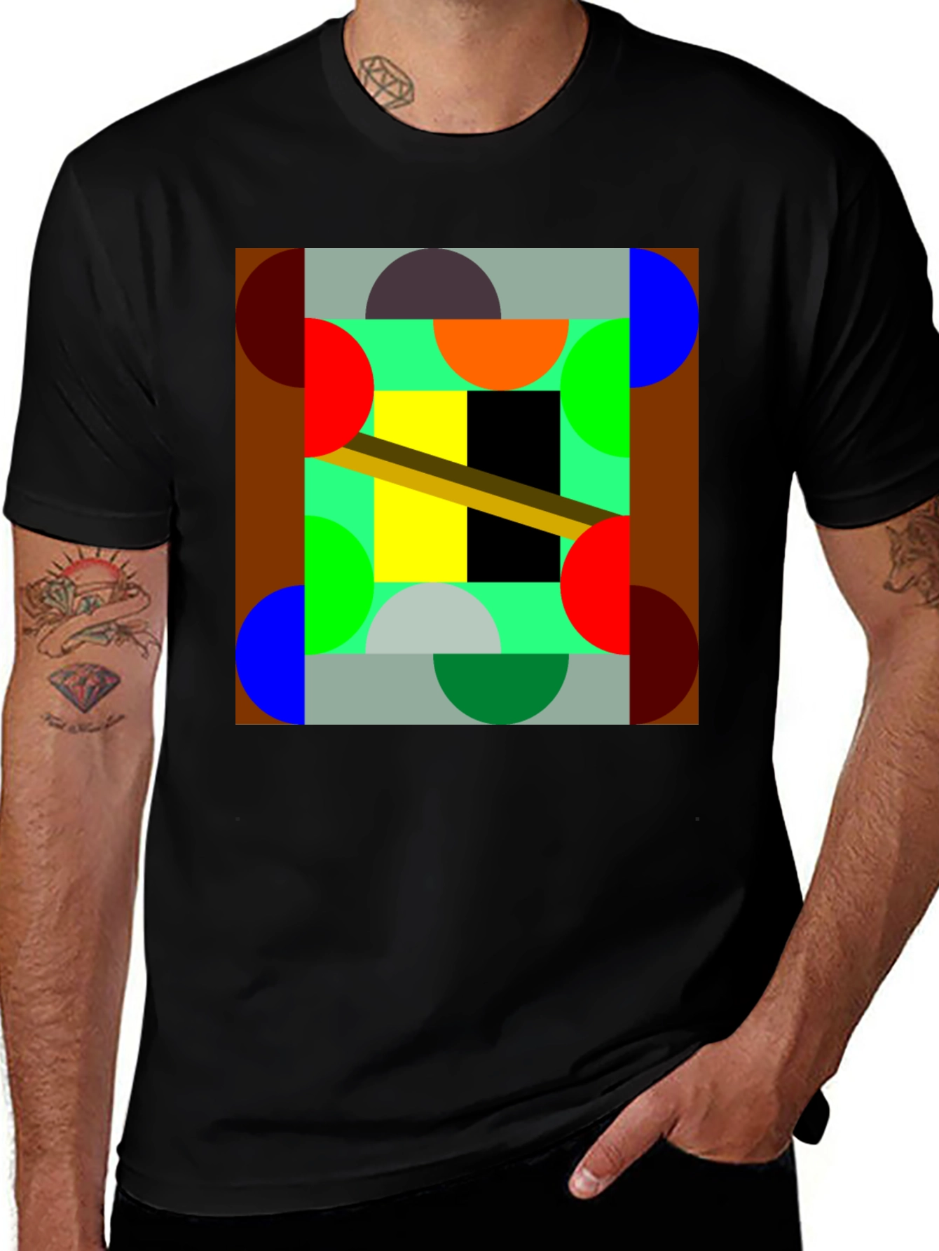 Variant 24 of Abstract Geometric Graphic Print T-Shirt