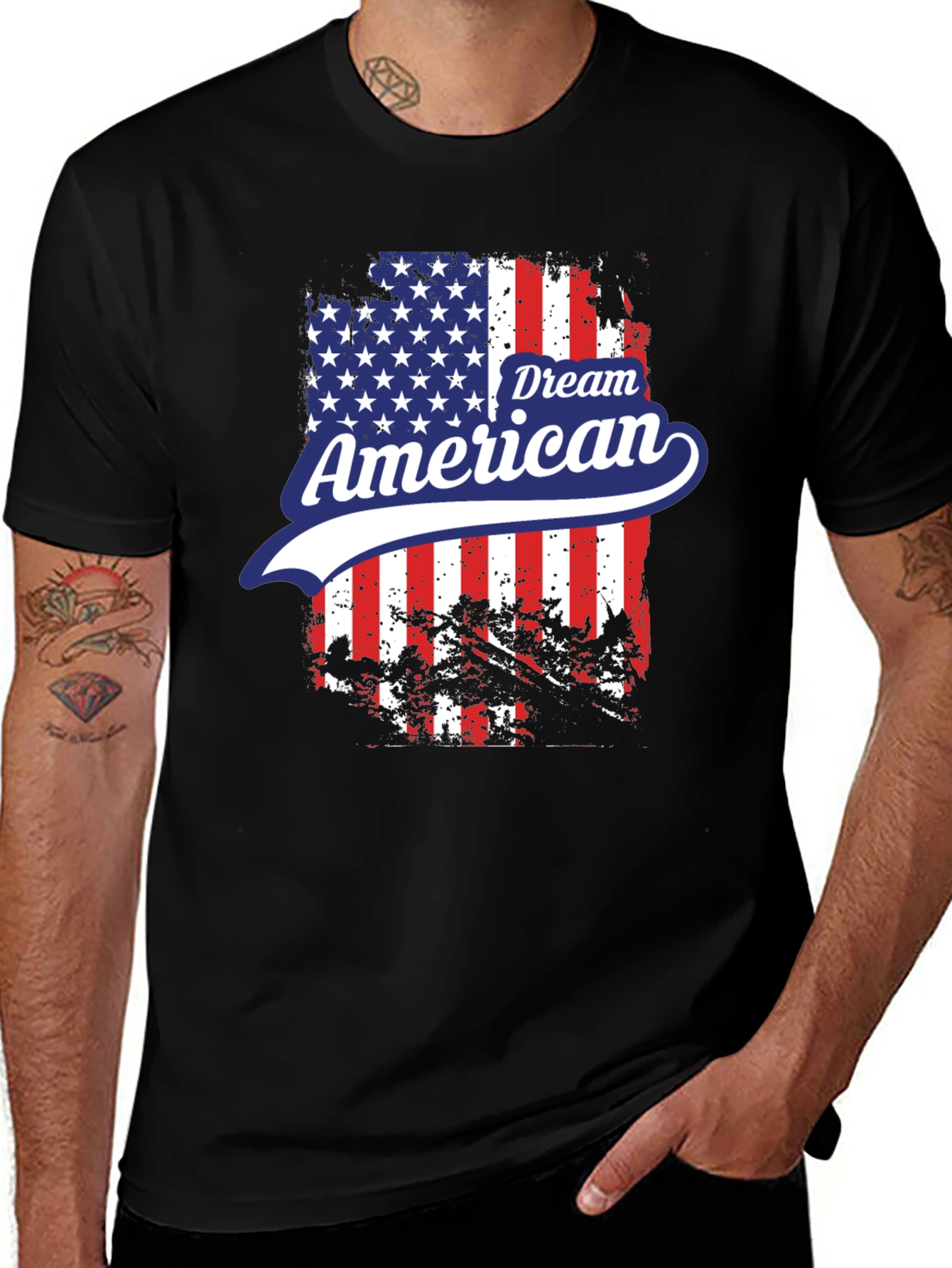 Variant 18 of Dream American Flag Graphic Tee