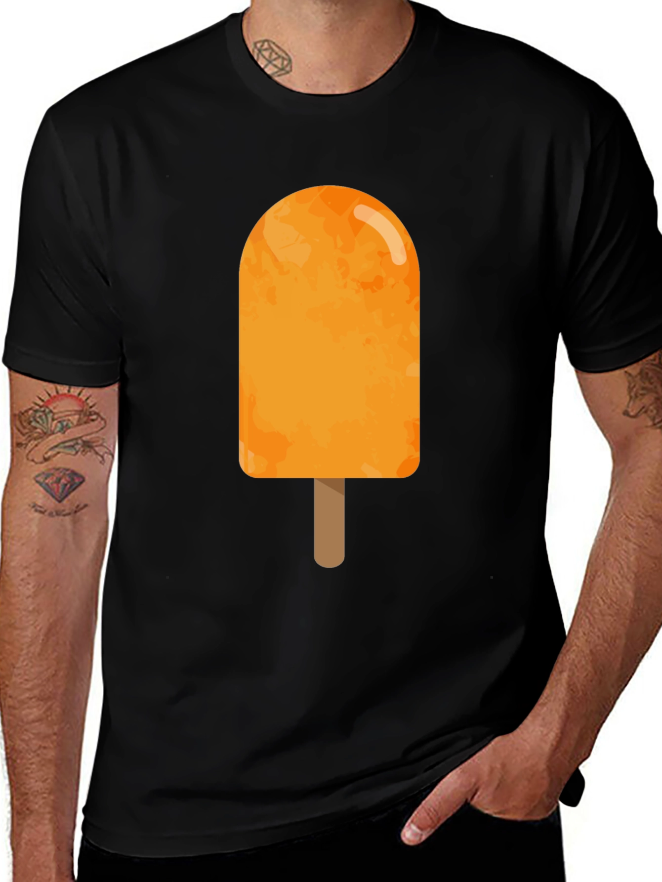 Variant 21 of Orange Popsicle Graphic Tee - Summer Cool
