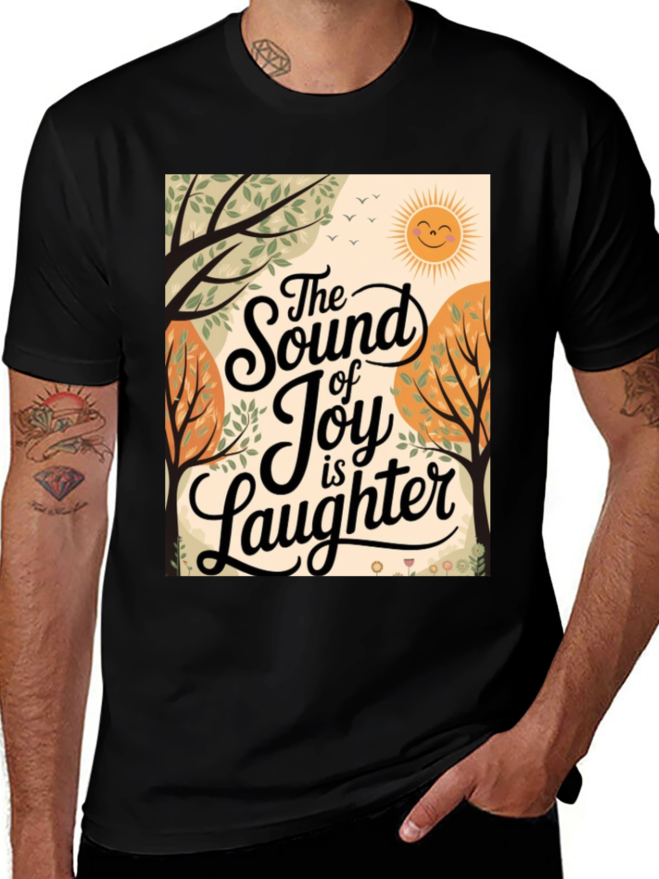 Variant 28 of Sound of Joy is Laughter Graphic Tee - Black